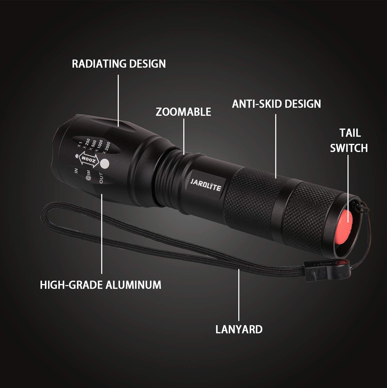 LED Emergency Handheld Flashlight, 2/4/8 Pack