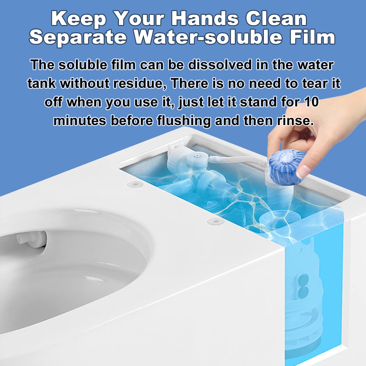 [18/ 30/ 54 Pack] Commercial & Household Toilet Bowl Cleaners