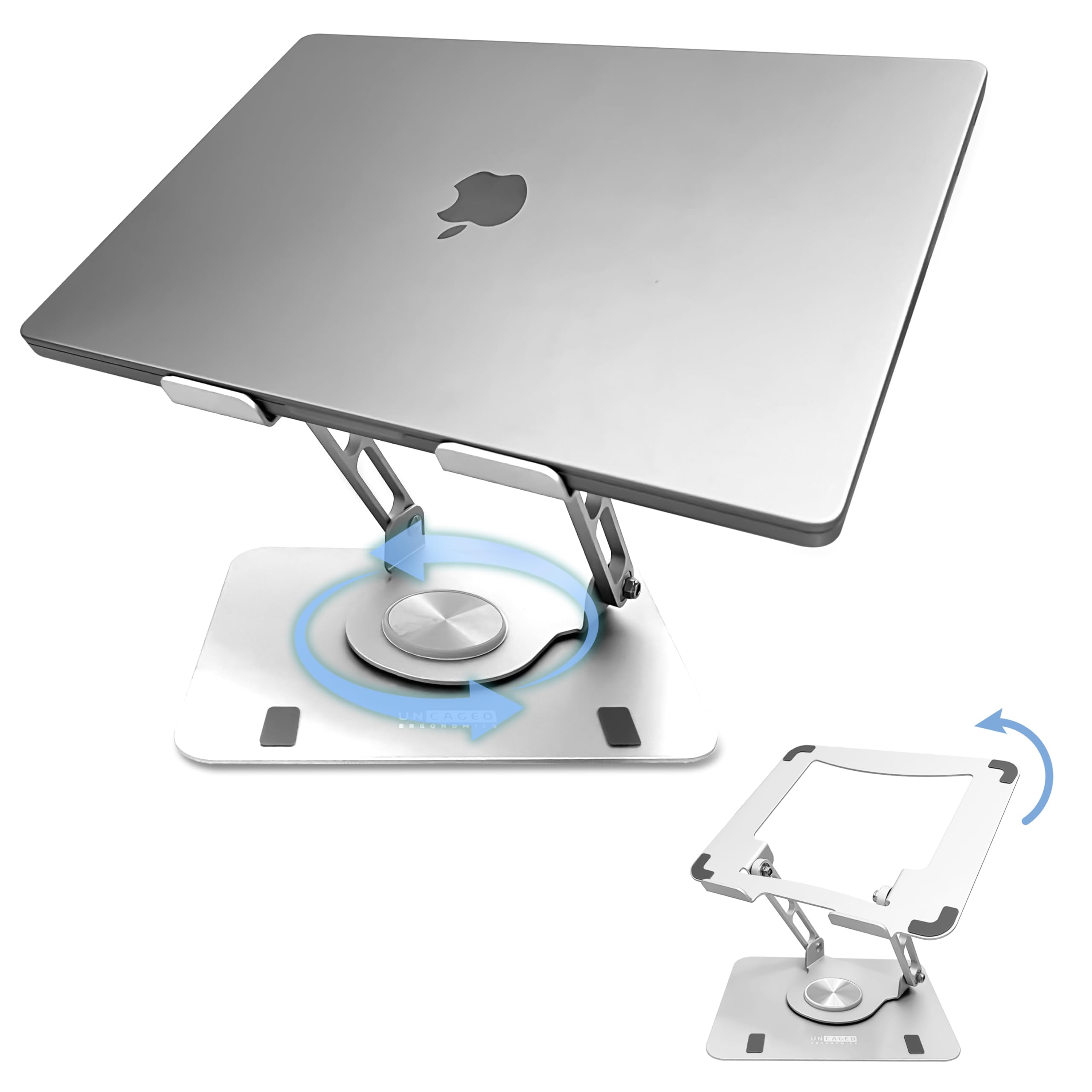 [1 PC] Swivel Laptop Stand for Desk, Adjustable-Raise, Tilt, Collapsible