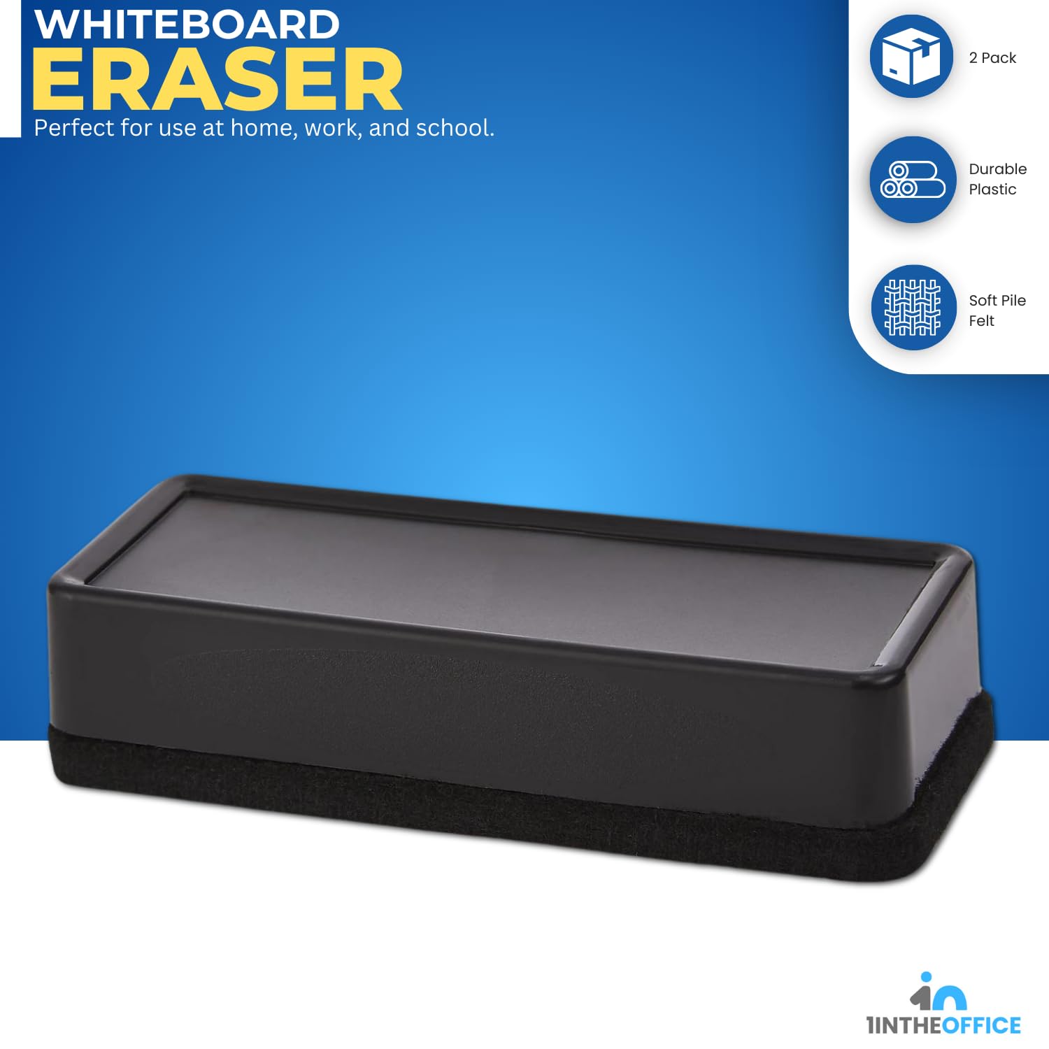 [2 Packs] Dry Erase Eraser, Whiteboard Eraser, Chalkboard Eraser