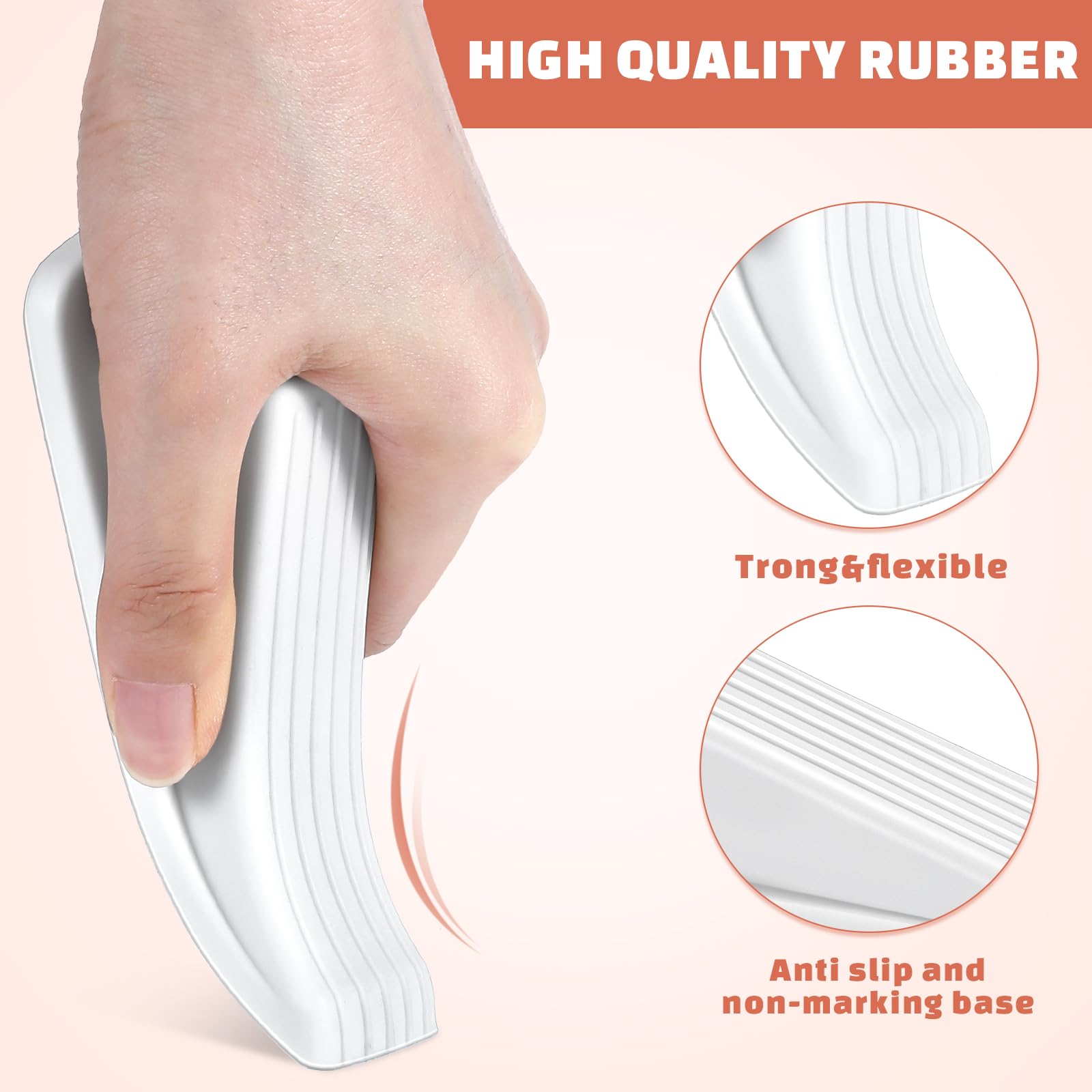 18/36/72 Pcs Rubber Door Stoppers for Bottom of Door