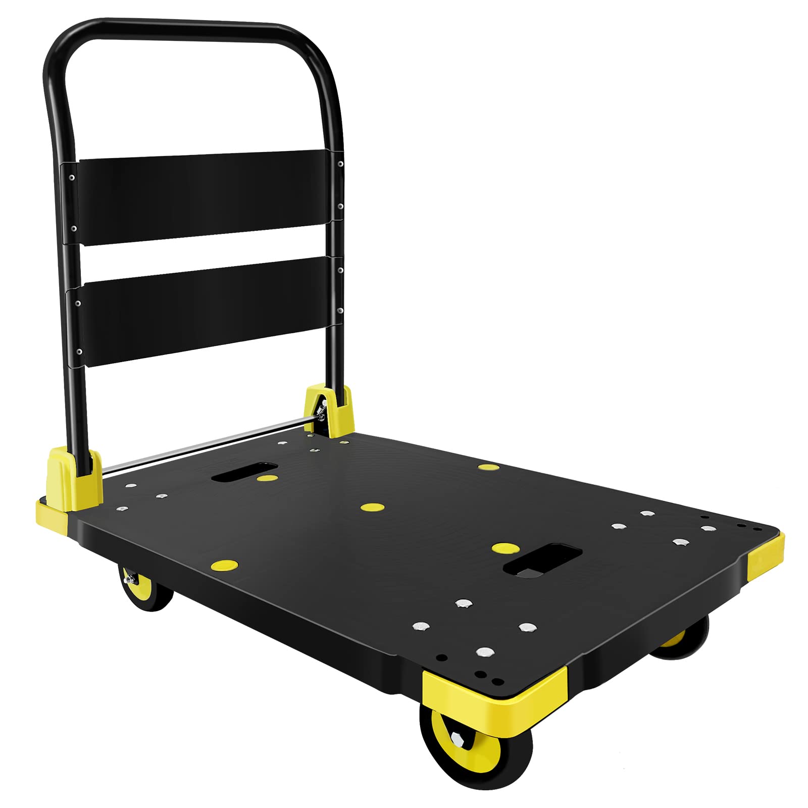 Foldable Platform Truck Heavy Duty Push Cart Dolly with 2000 LBS Capacity, 6''