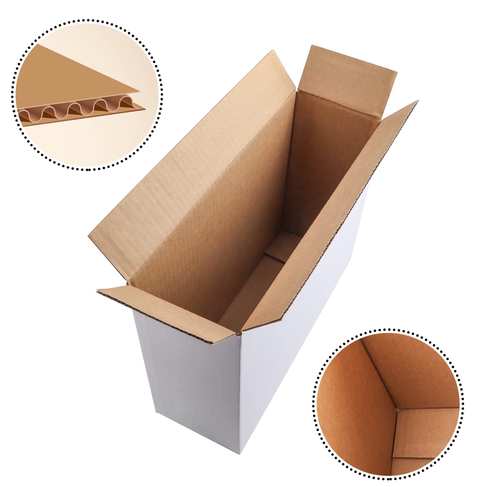 White Corrugated Cardboard Box (Set of 25)