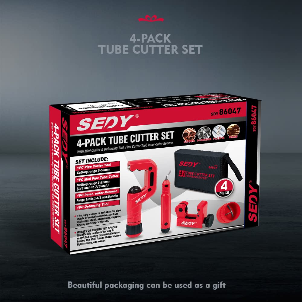Ultimate Tube Cutter Set - Pipe Cutter 3/16"-2" OD, Mini Tube Cutter 1/8"-7/8", Deburring Tool
