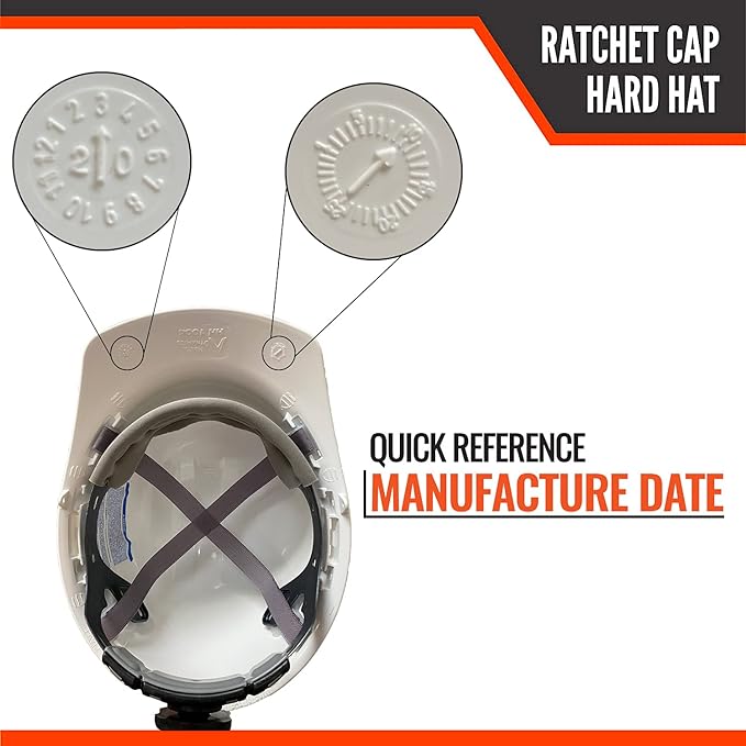 [1 / 2 / 20 PCS] Construction Hard Hat for Safety, Ratchet Cap Style, OSHA/ANSI Compliant