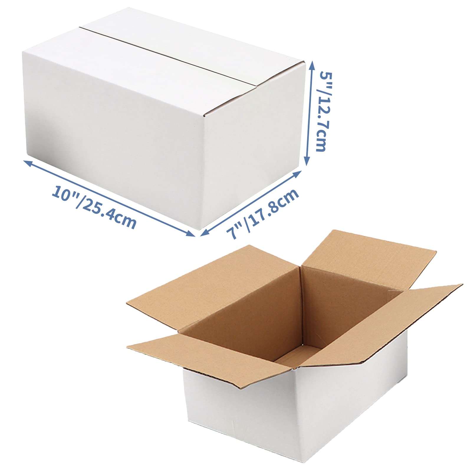 White Corrugated Cardboard Box (Set of 25)