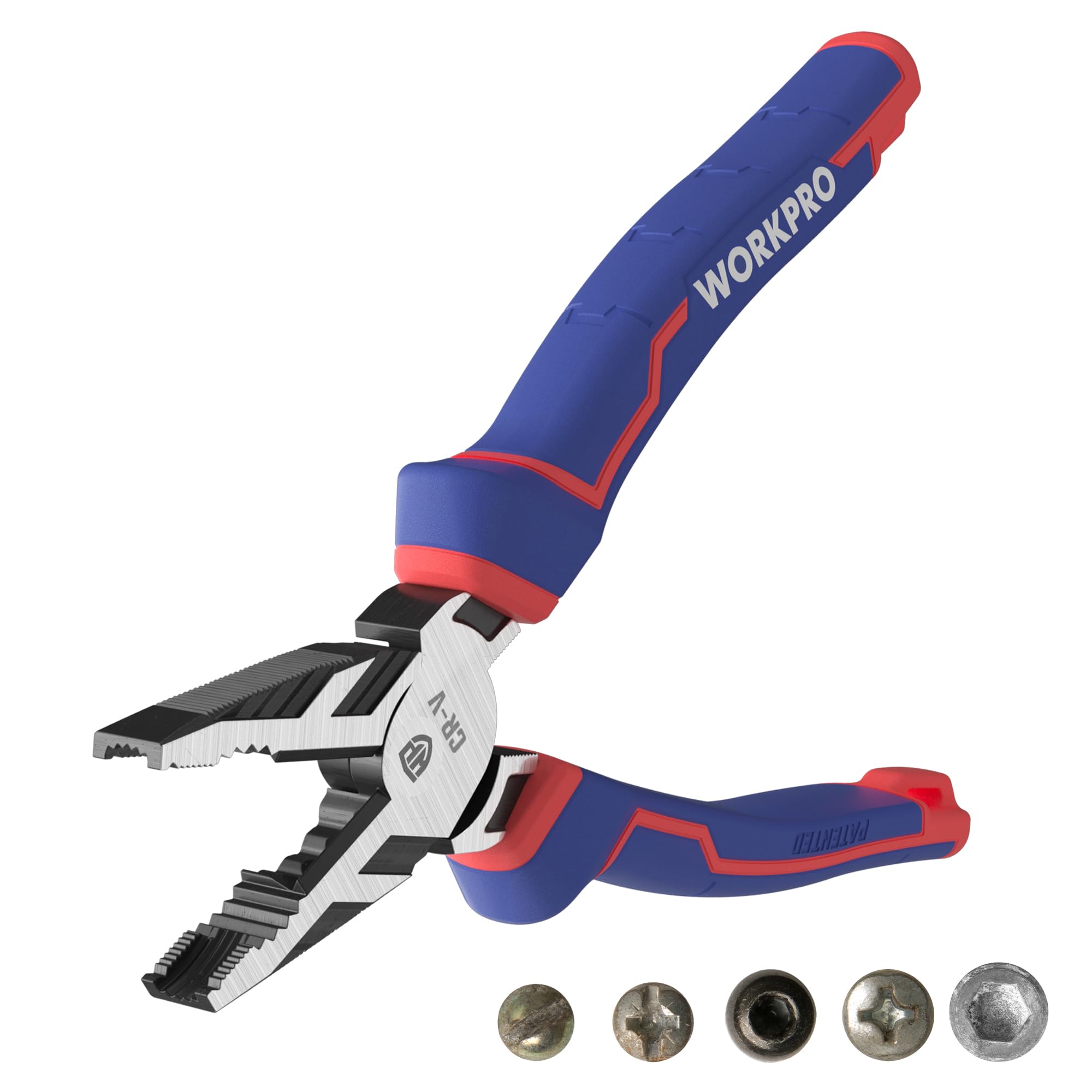 8" Linesman PRO Screw Extractor Pliers(Combination Pliers) with Unique Non-slip Jaws