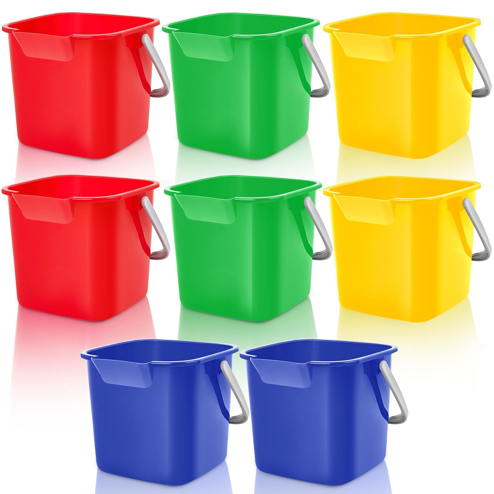 8 Pcs Sanitizing Bucket 3 Quart Cleaning Bucket (8 PCS)
