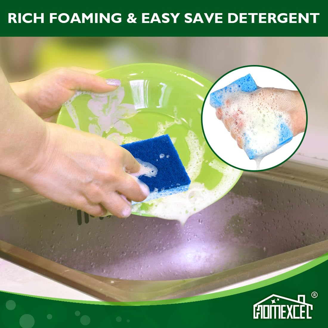 Heavy Duty Scrub Sponges Kitchen 12pcs/24pcs