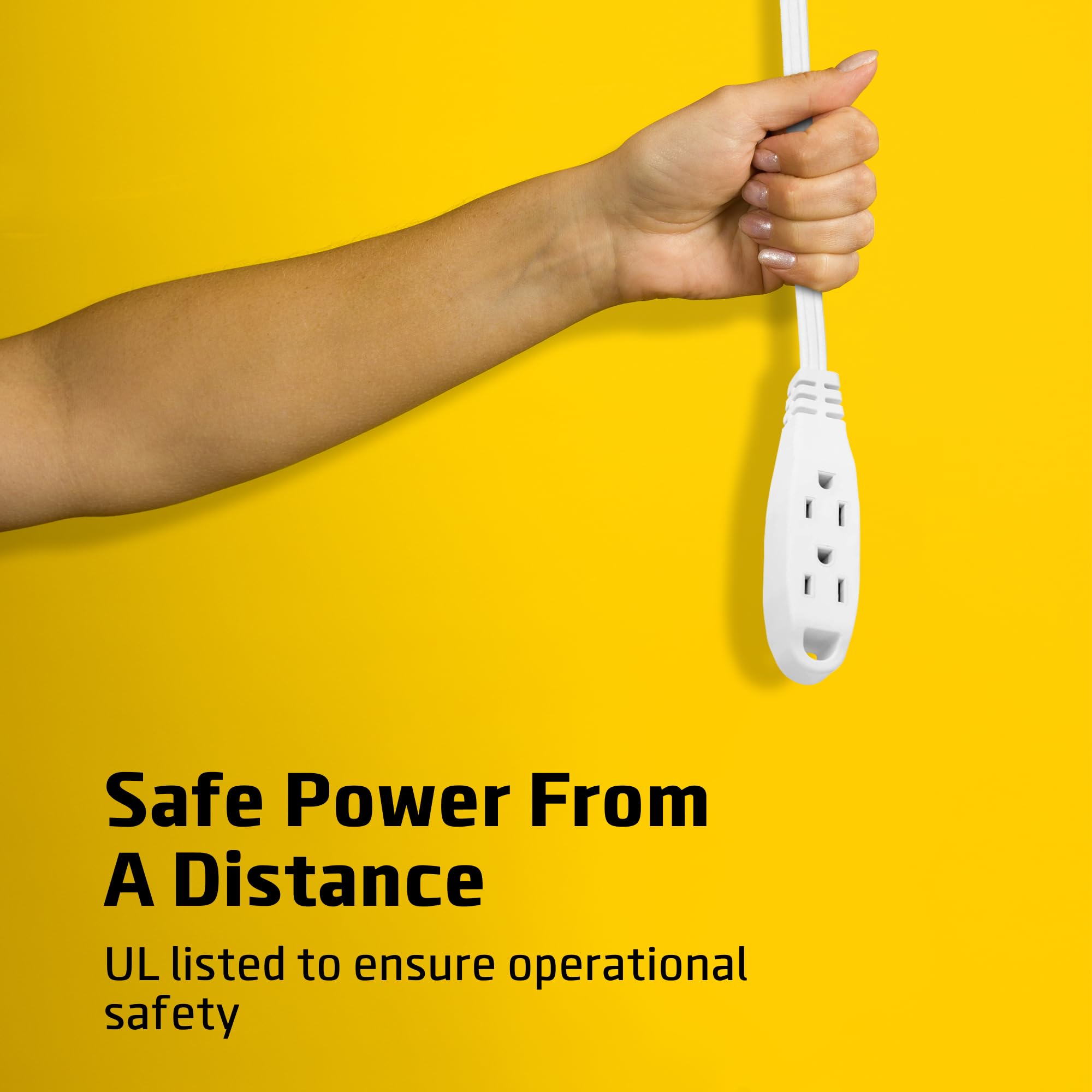 3 Prong Extension Cord with 3 Outlet Extension Cord - 15 ft/25 ft