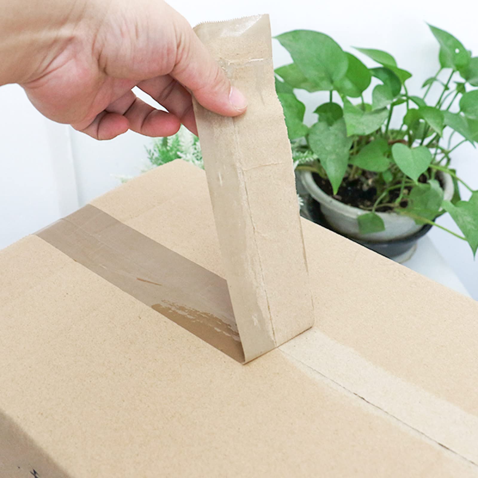 Brown Packing Tape with Dispenser, 2.4 Mil 1.88 Inch x 60 Yards, 6 Refills Rolls