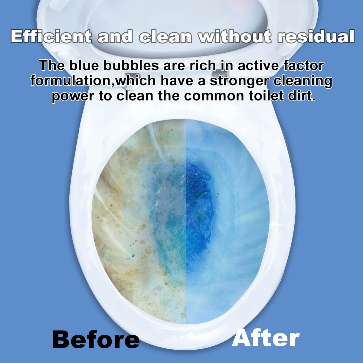 [18/ 30/ 54 Pack] Commercial & Household Toilet Bowl Cleaners