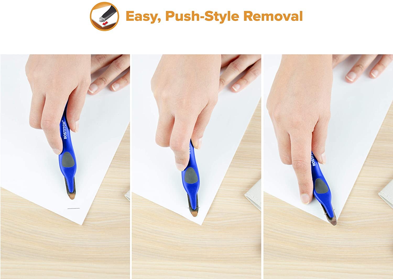 Bostitch Office Professional Magnetic Easy Staple Remover Tool, 3 Pack, Blue