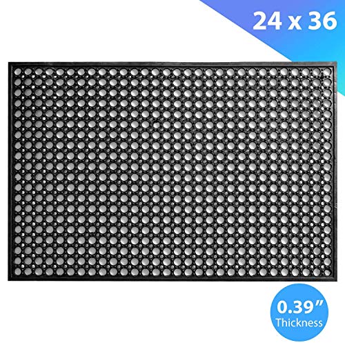 Non-Slip Black Rubber Door Mat Anti-Fatigue Floor Mats