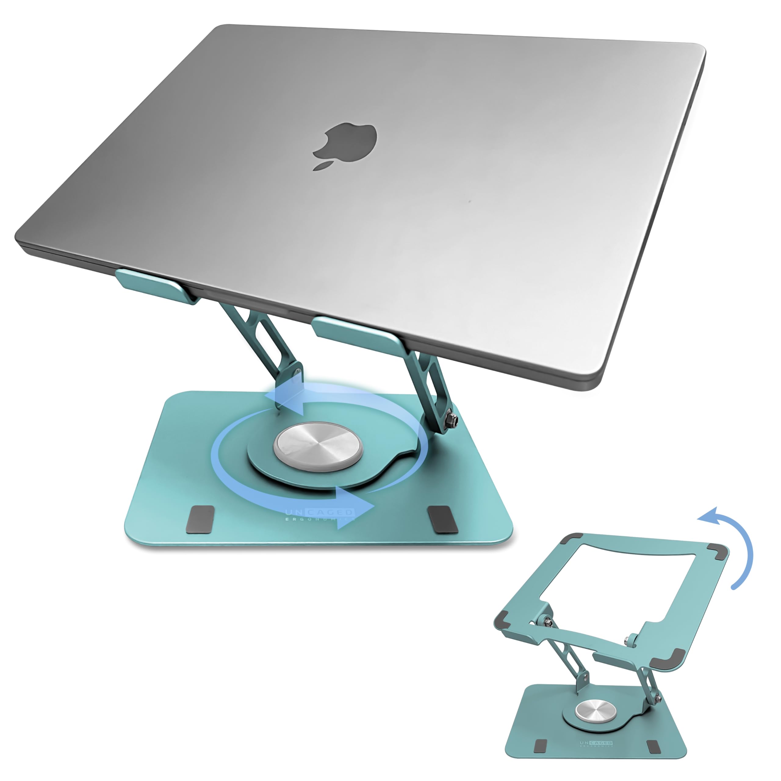 [1 PC] Swivel Laptop Stand for Desk, Adjustable-Raise, Tilt, Collapsible