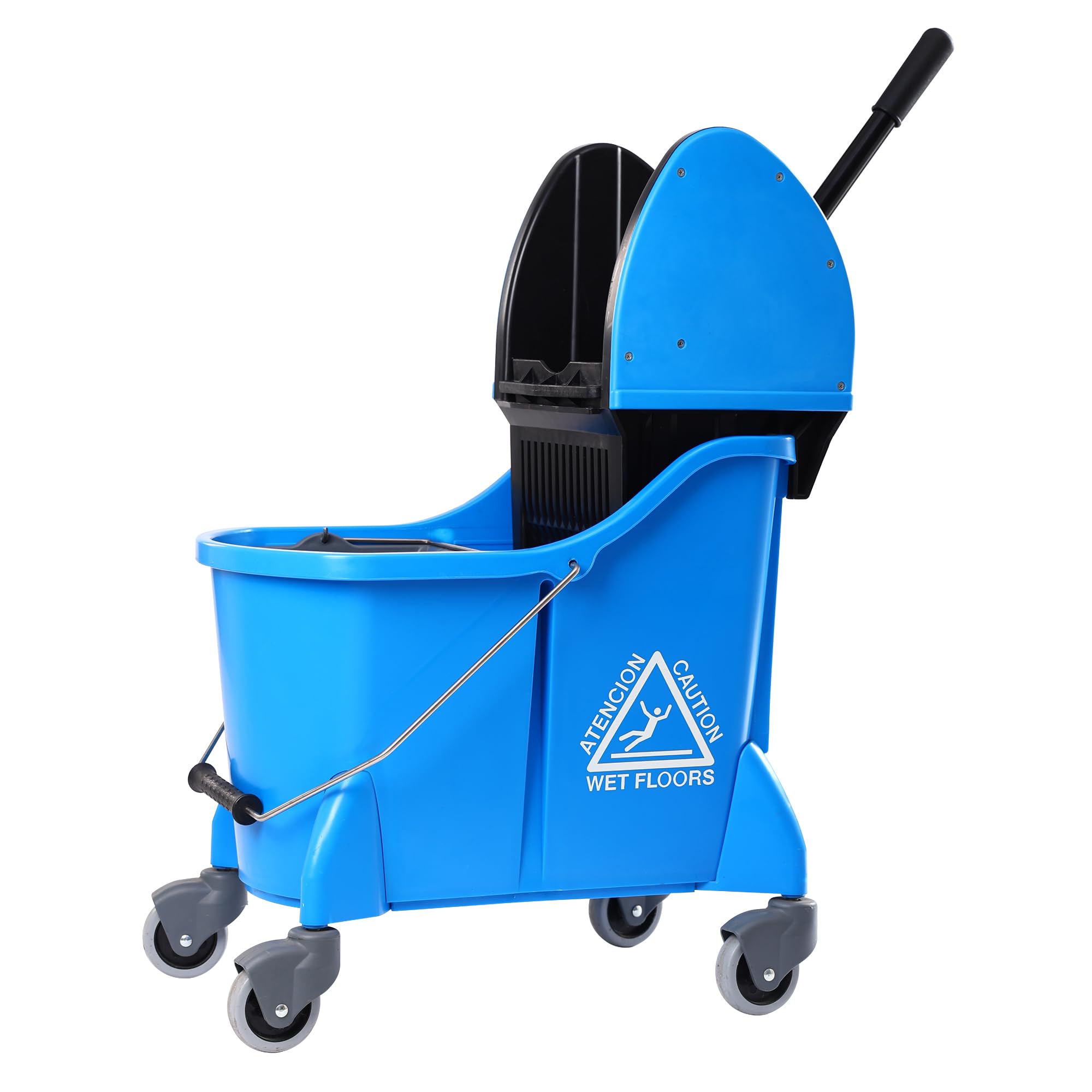 Mop Bucket with Wringer, Separate Dirty Water for Floor Cleaning