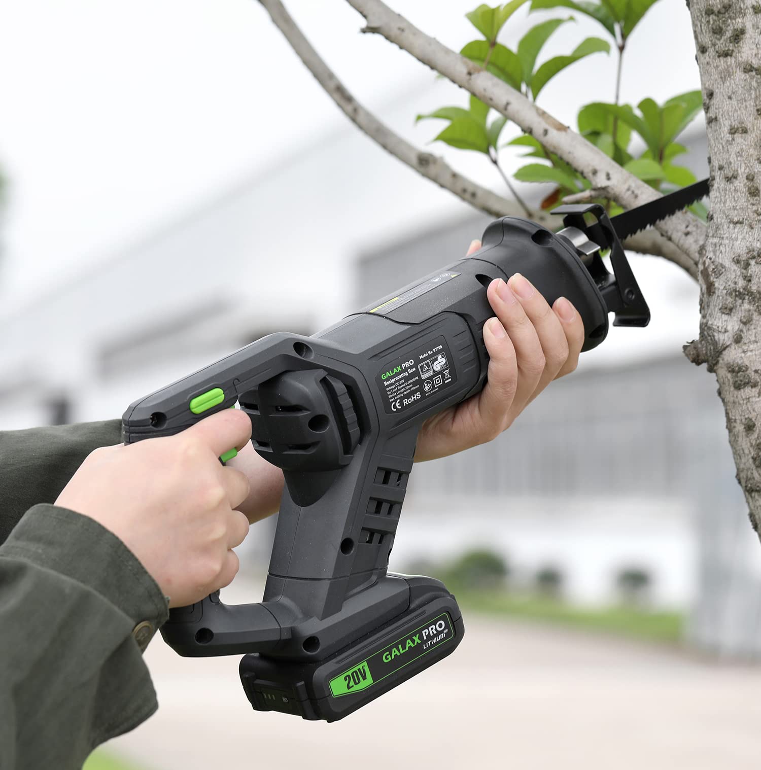 GALAX PRO Circular Saw and Reciprocating Saw Combo Kit with 1pcs 4.0Ah Lithium Battery and One Charger, 7 Saw Blades and Tool Bag