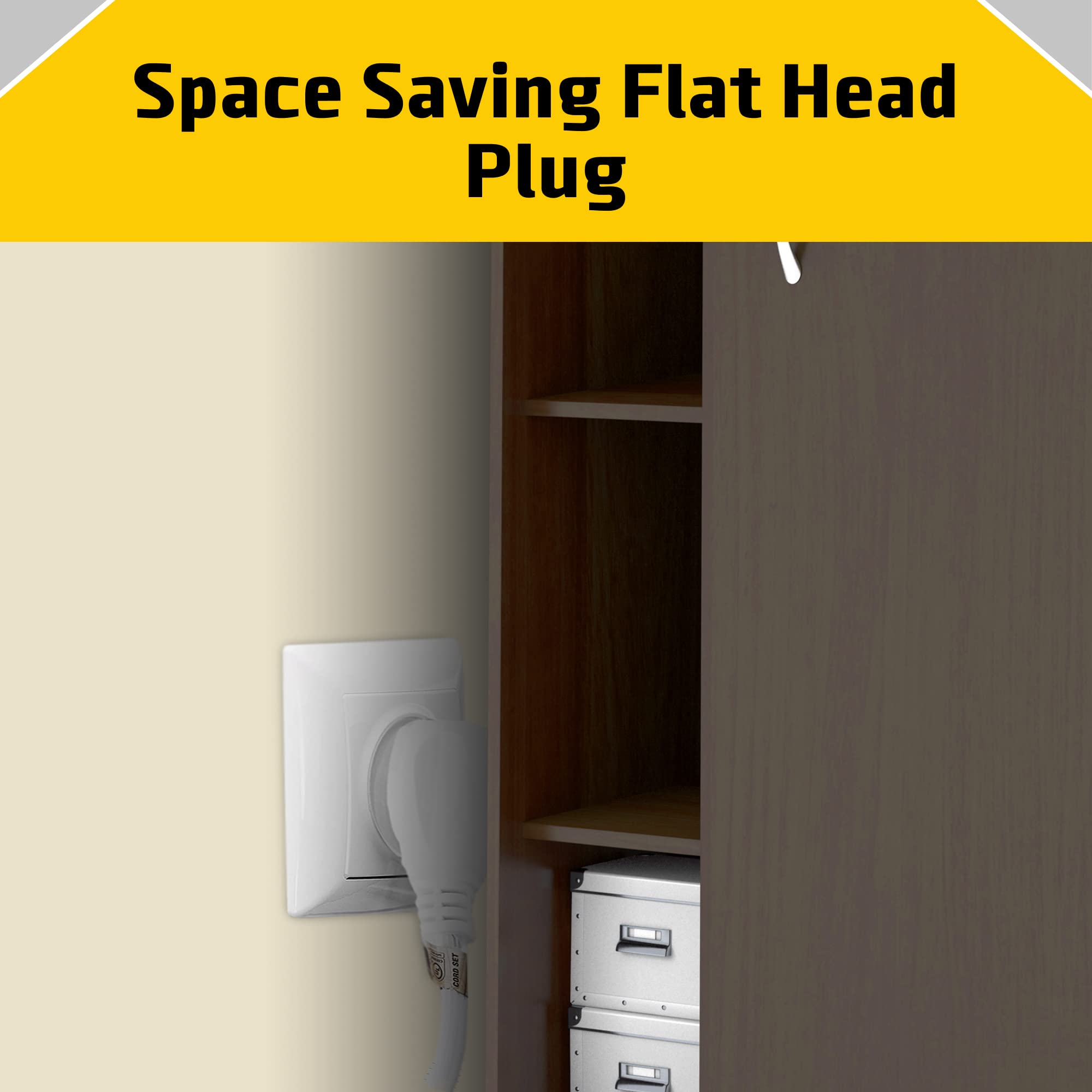 3 Prong Extension Cord with 3 Outlet Extension Cord - 15 ft/25 ft