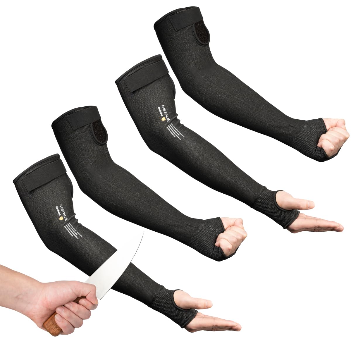 [1 / 2 Pairs] Ultra-Comfort Cut Resistant Gardening Sleeves with Thumb Hole