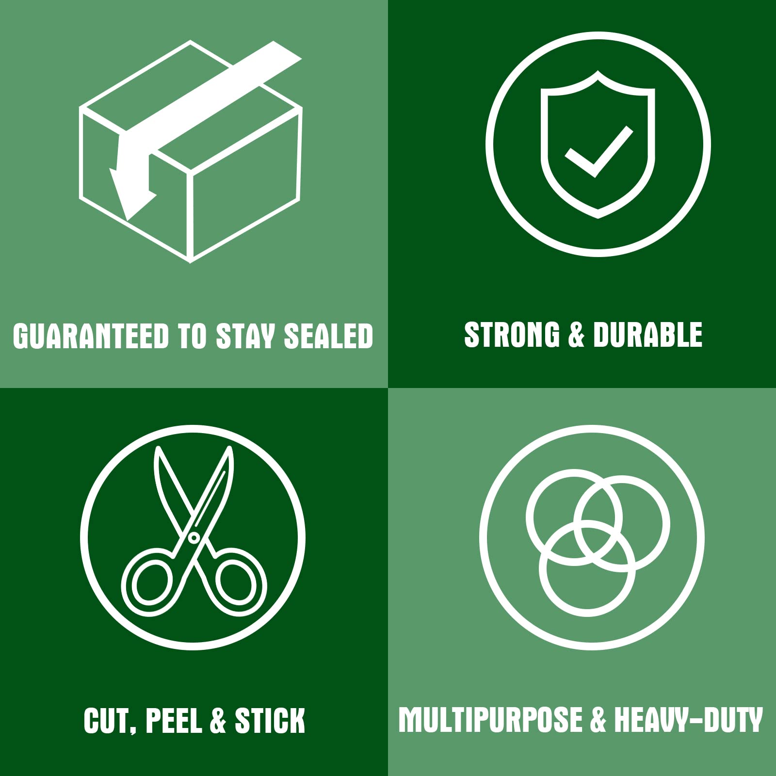 HERKKA Clear Packing Tape, 24 Rolls Heavy Duty Packaging Tape - 1.88 in & 2 in wide