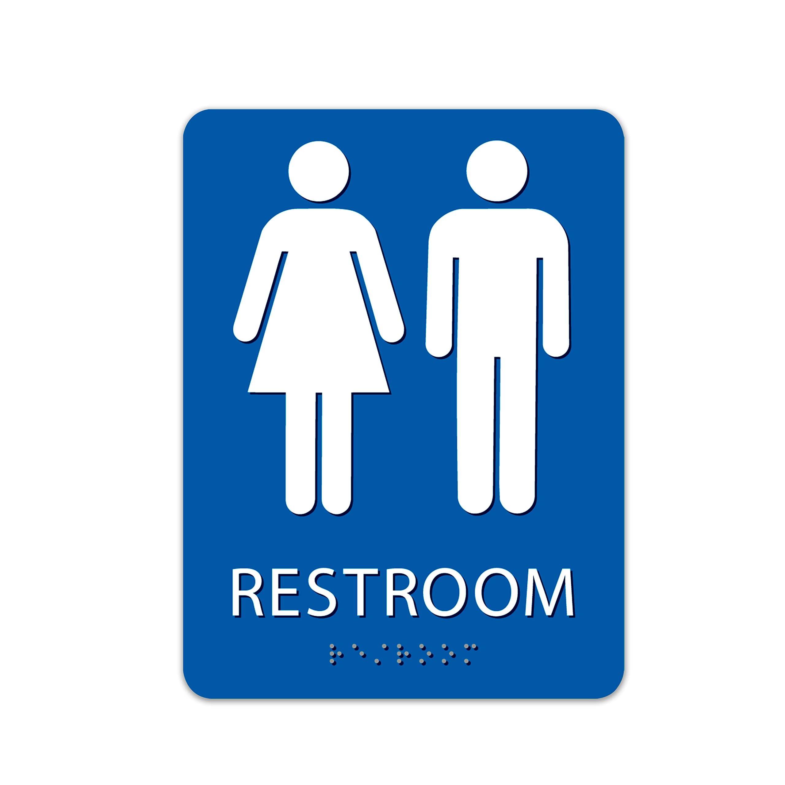 Unisex Bathroom Sign, 8x6 Inch