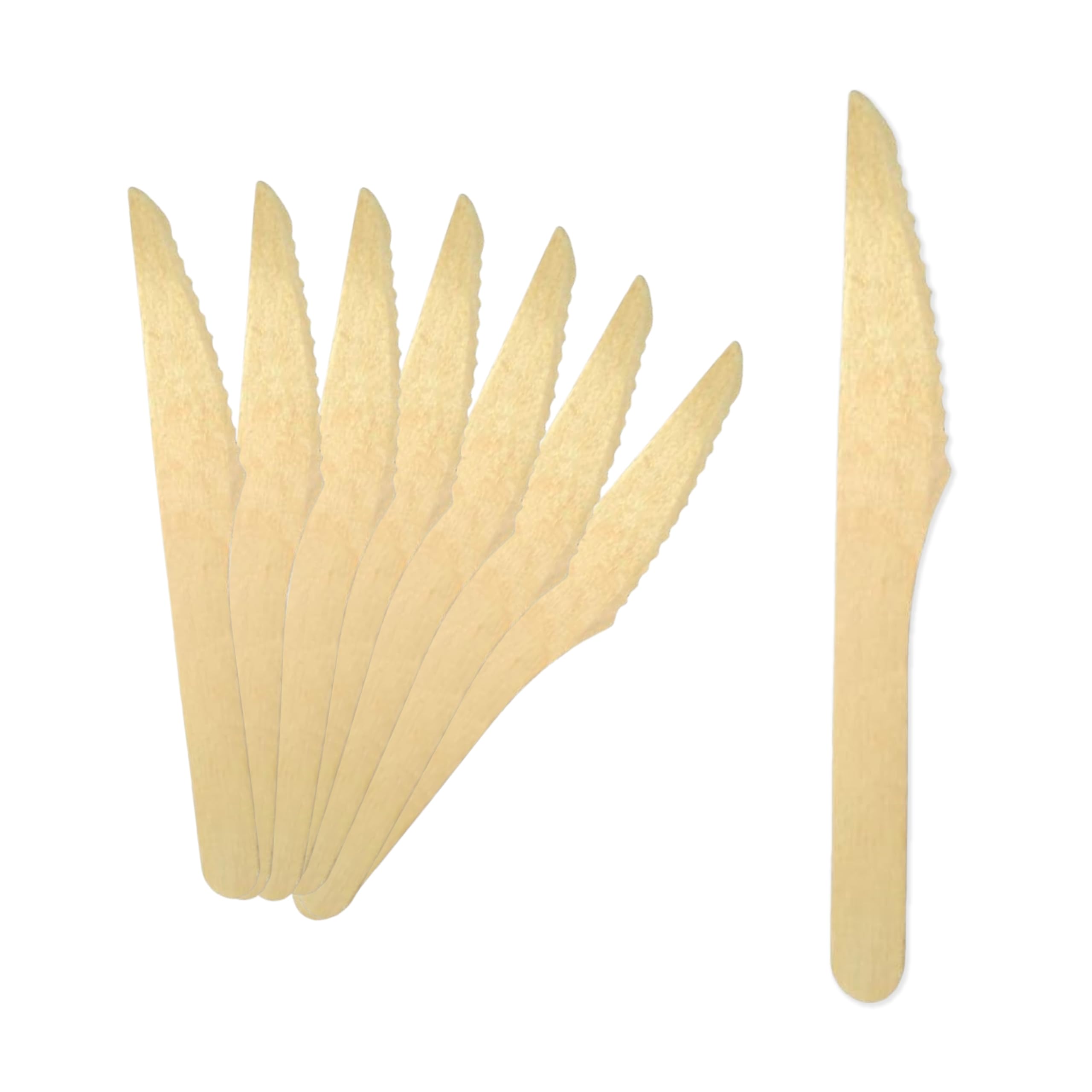 [100 CT] 6.25" Disposable Wooden Knifes