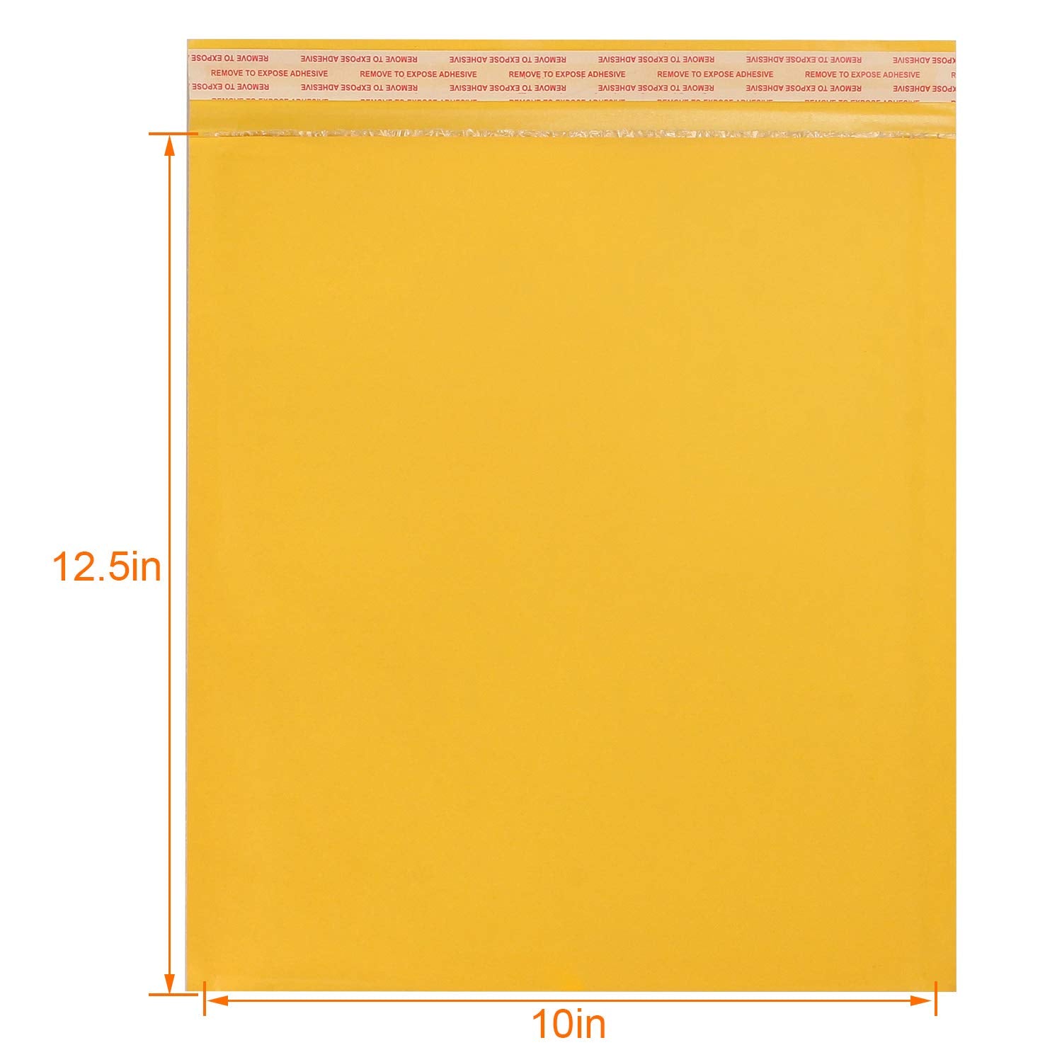[25 Pack] 10x12.5 Inch Kraft Bubble Mailers Self Seal