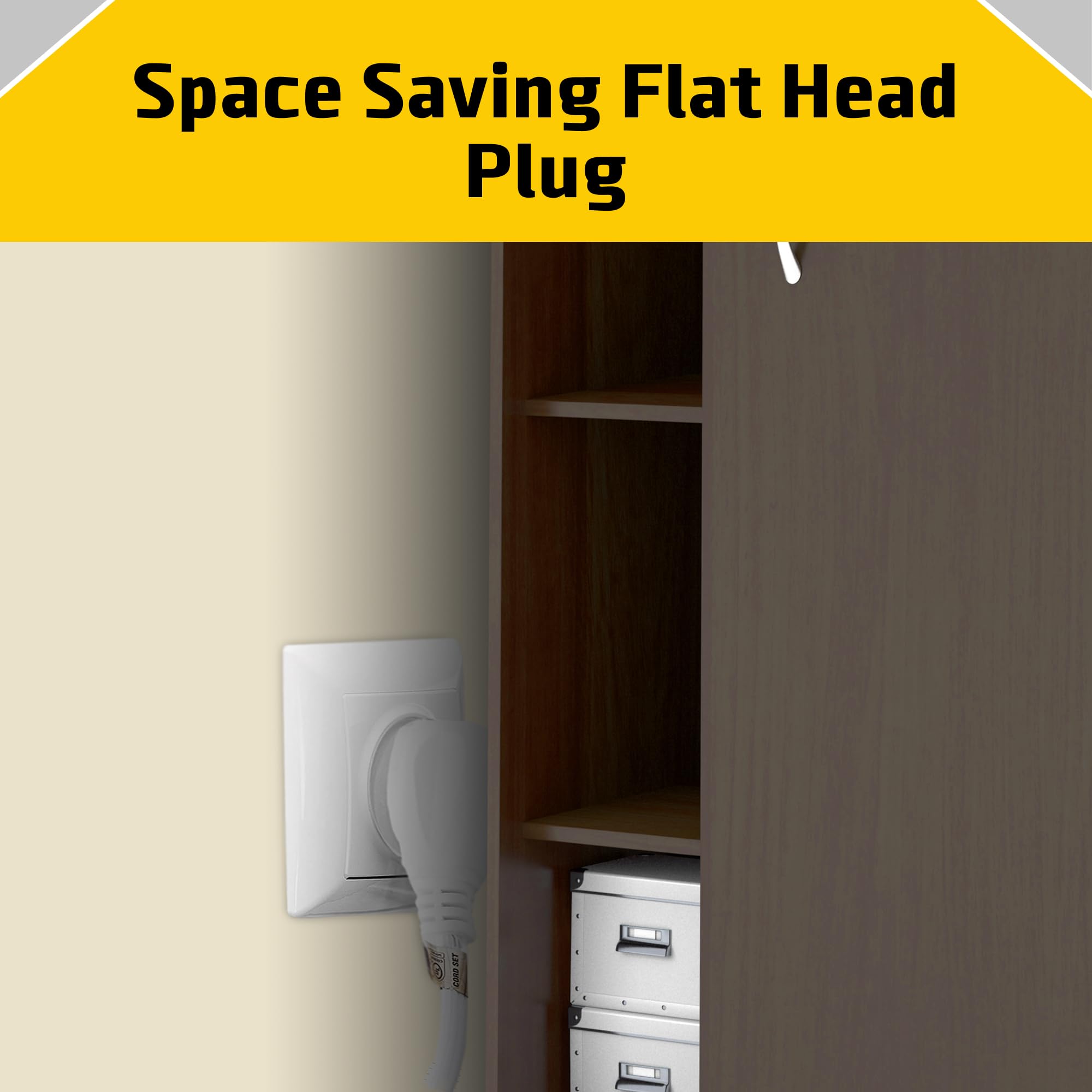 3 Prong Extension Cord with 3 Outlet Extension Cord - 15 ft/25 ft