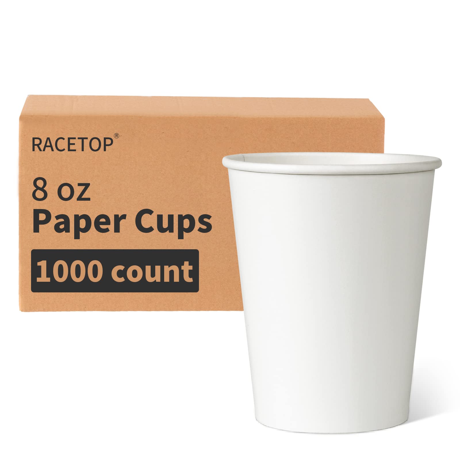 [1000 CT] 8 oz. Disposable Office Coffee Paper Cups