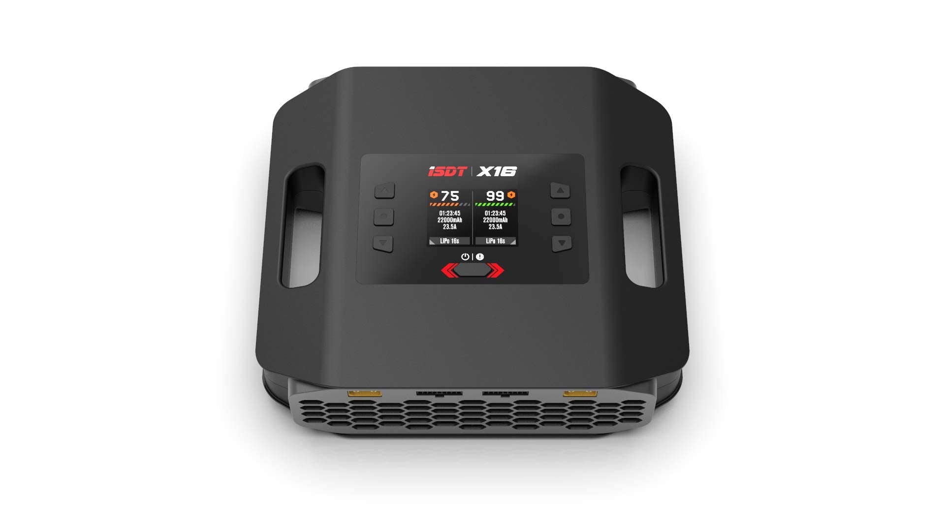 ISDT X16 2X1100W 2X20A Lipo Battery Balance Charger Dual for Rc Models 2-16S Life，LiPo，LiHv，ULiHv PB -US Plug