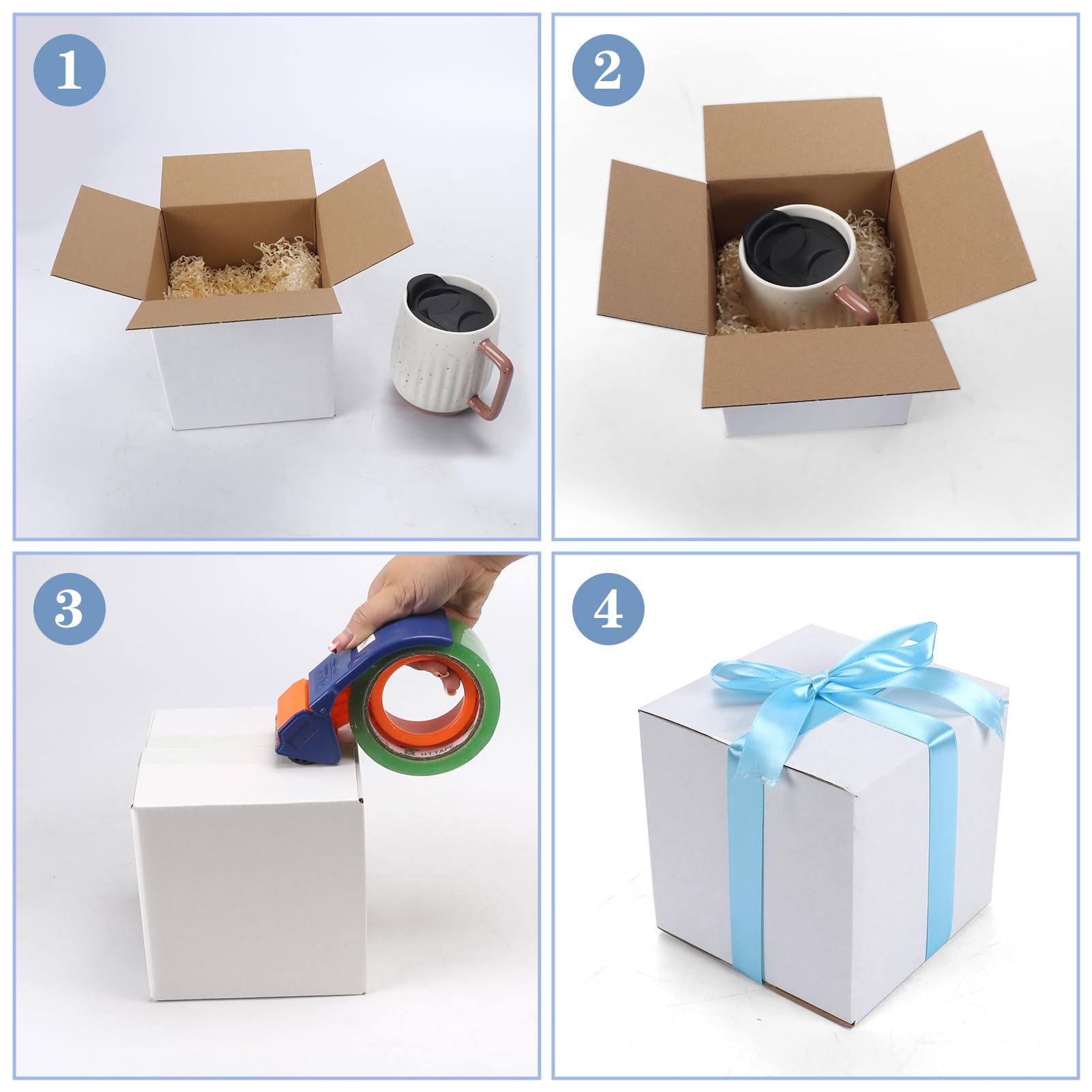 White Corrugated Cardboard Box (Set of 25)