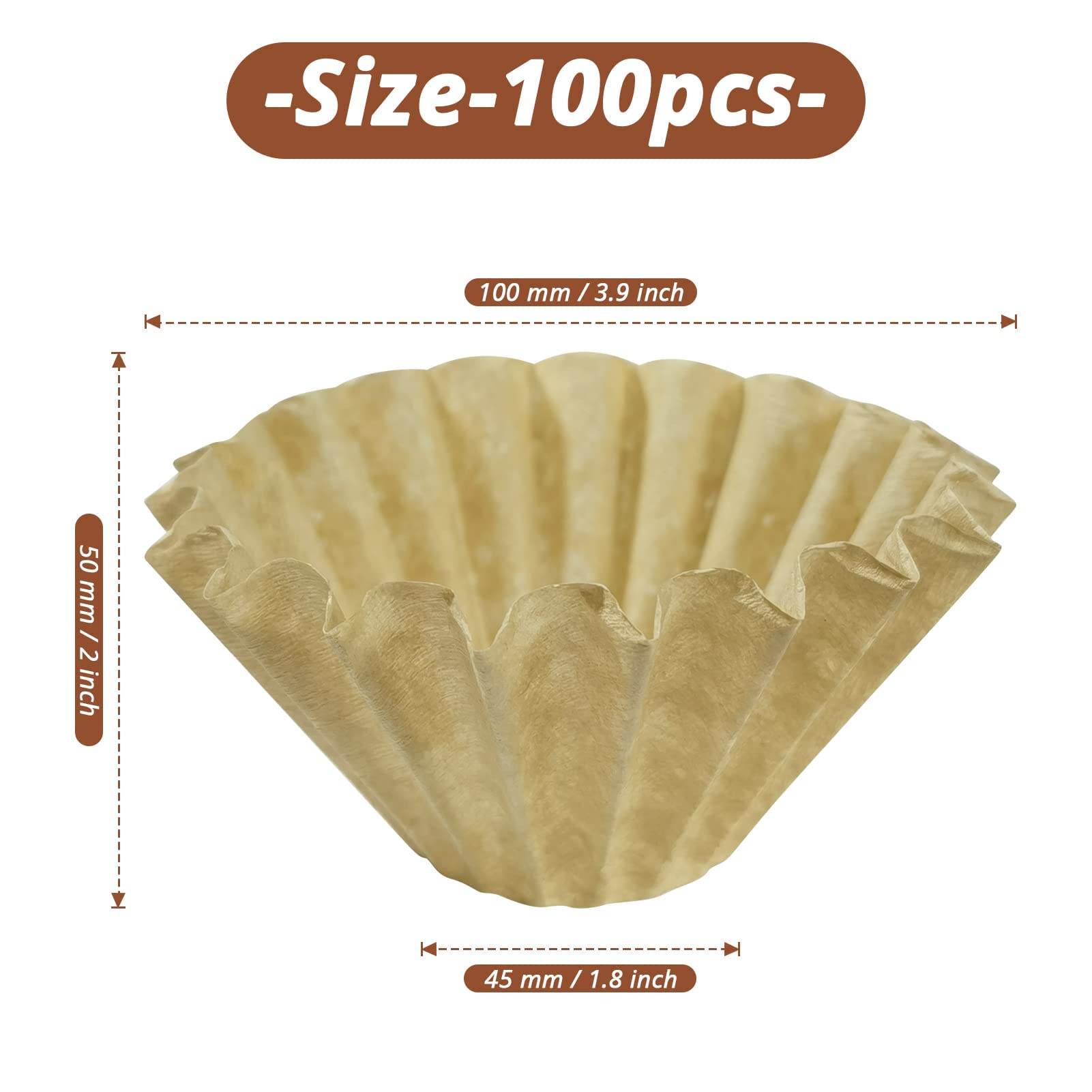 [100 CT] 1-4 Cup Basket Coffee Filters
