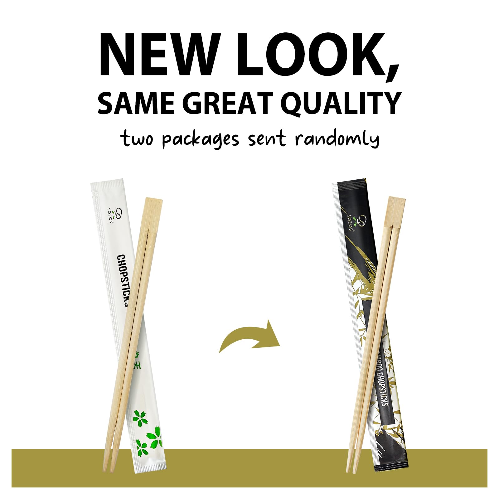 [500 Pairs] Premium Quality Disposable Bamboo Chopsticks, 9" Length