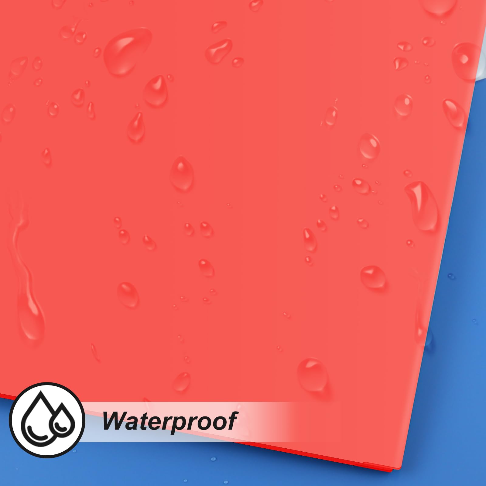 [6 & 60 Pack] ViVin Heavy Duty Folders with Clear Front Pocket, Plastic Folder with fastener