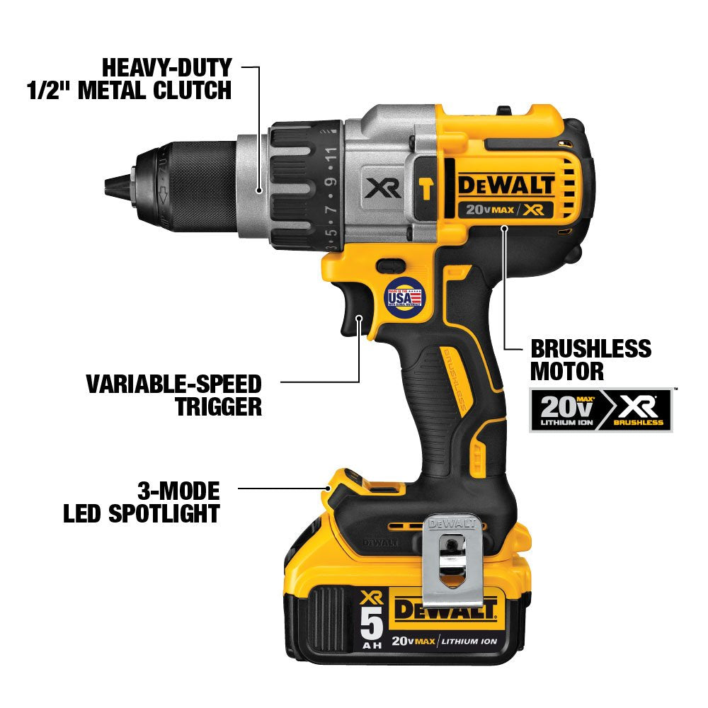 DEWALT 20V MAX Hammer Drill and Impact Driver, Cordless Power Tool Combo Kit with 2 Batteries and Charger (DCK299M2)