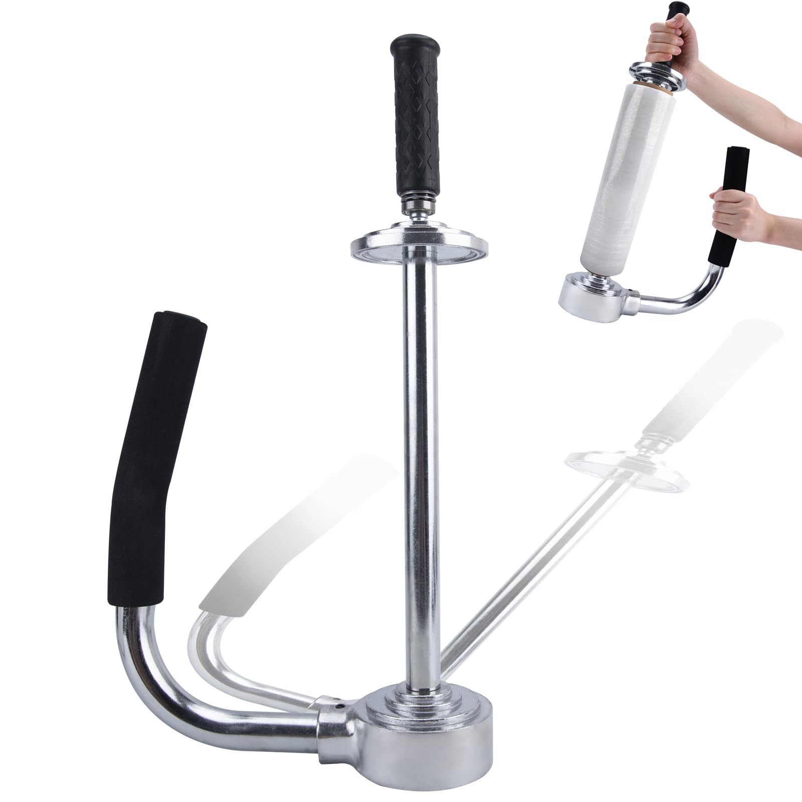 Stretch Wrap Dispenser - Adjustable Heigh 12-20 Inch Shrink Wrap Handle