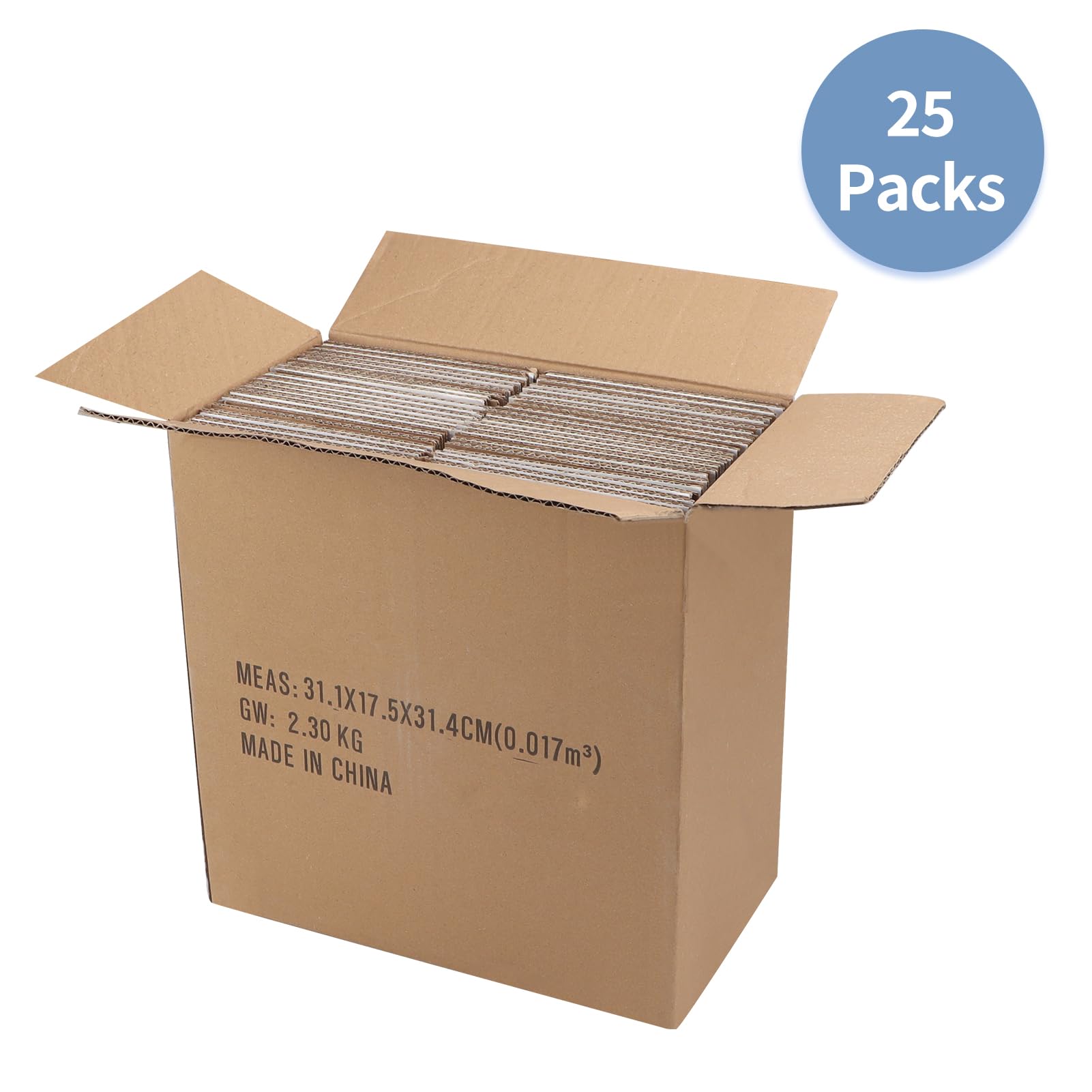 White Corrugated Cardboard Box (Set of 25)