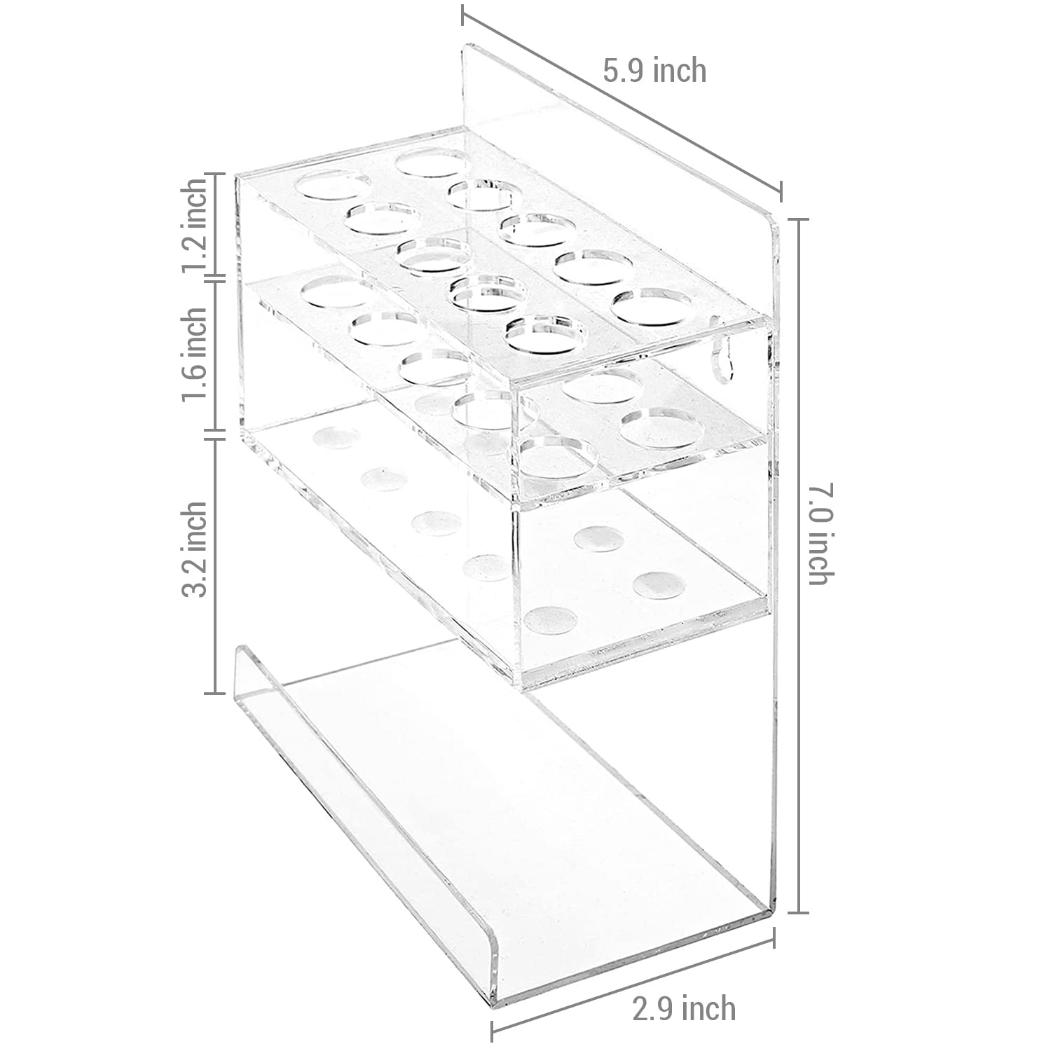 [1 / 2 Pack] Wall Mounted Dry Erase Whiteboard Marker Holder Stand