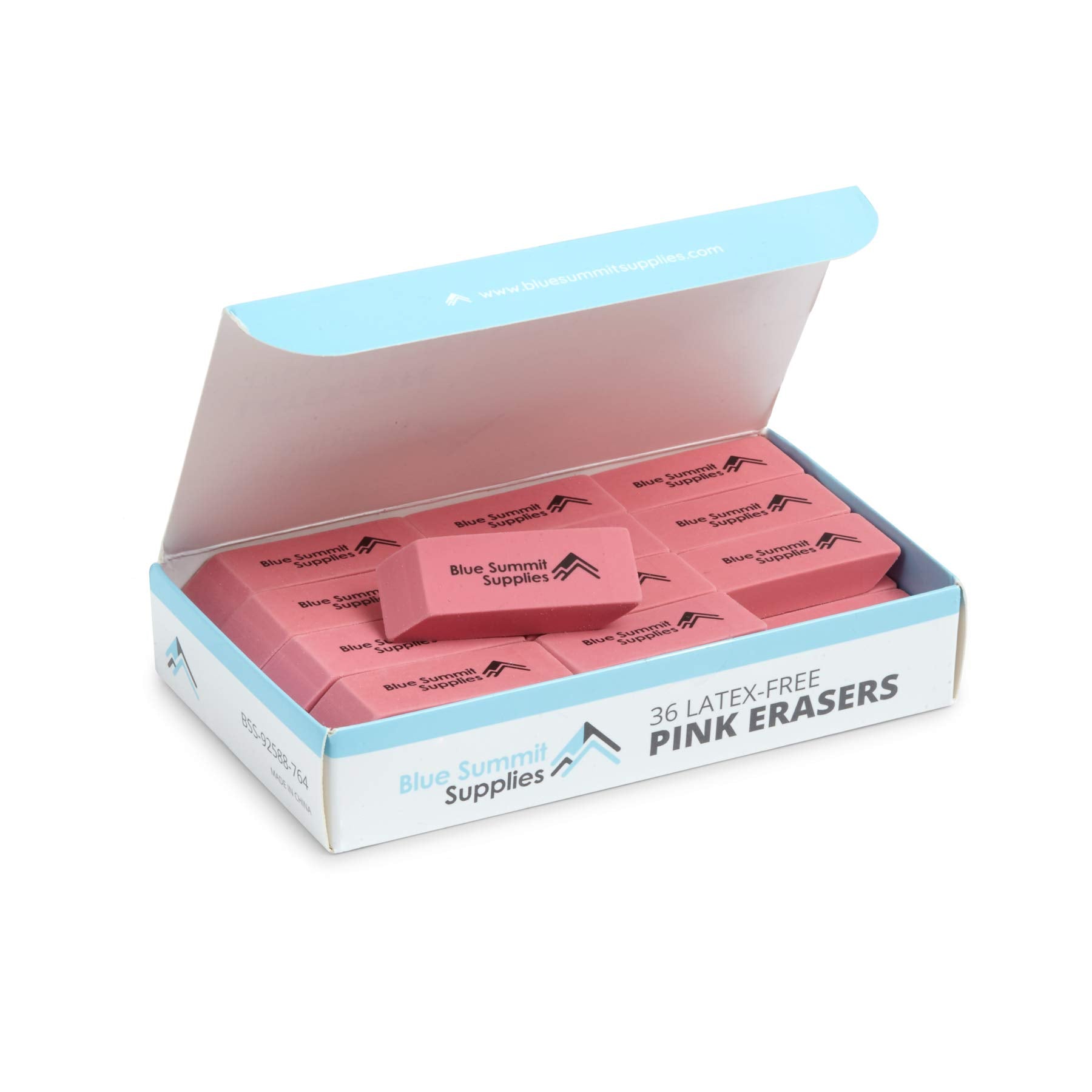 Blue Summit Supplies Pink Erasers, Bulk Erasers, 36 Pack
