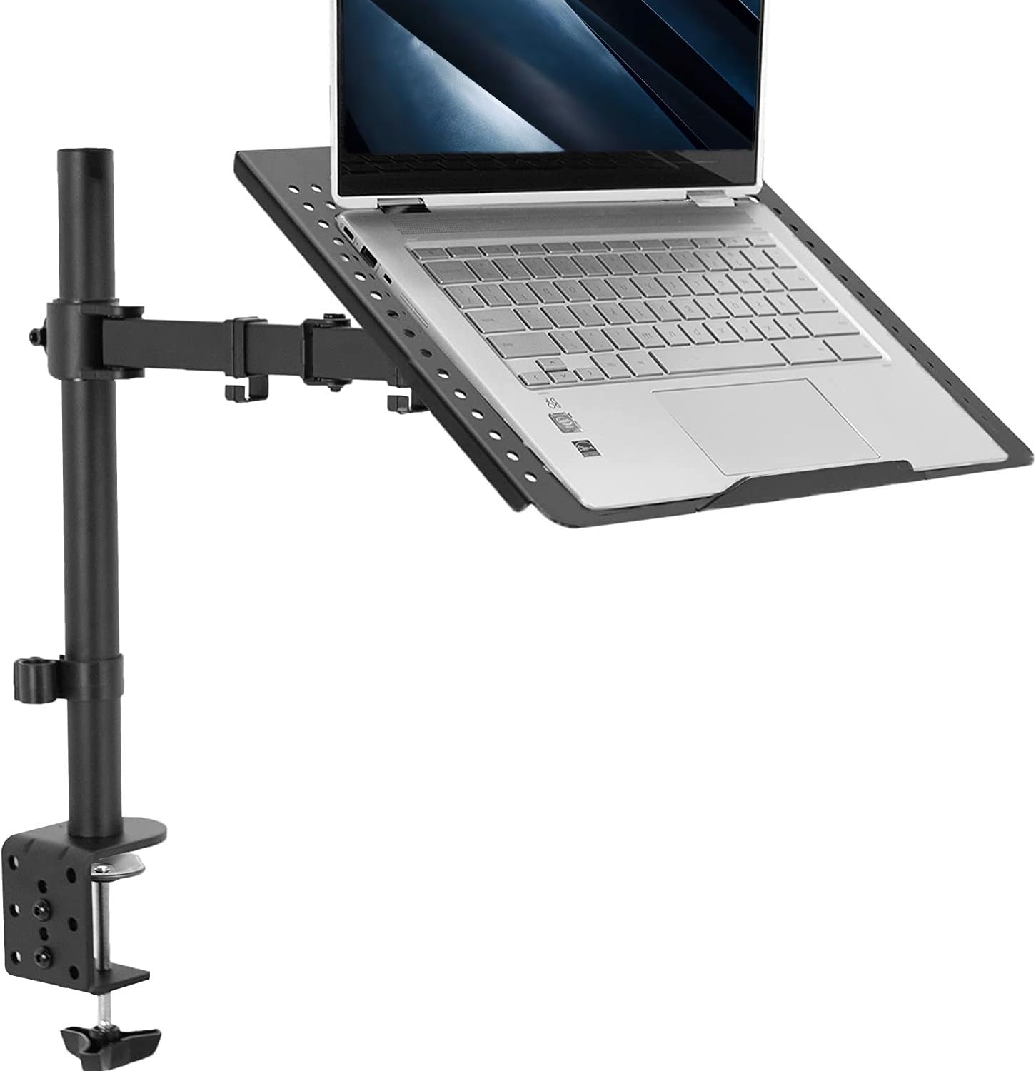 [1 PC] Single Laptop Notebook Desk Mount Stand, Fits up to 17 inch Laptops