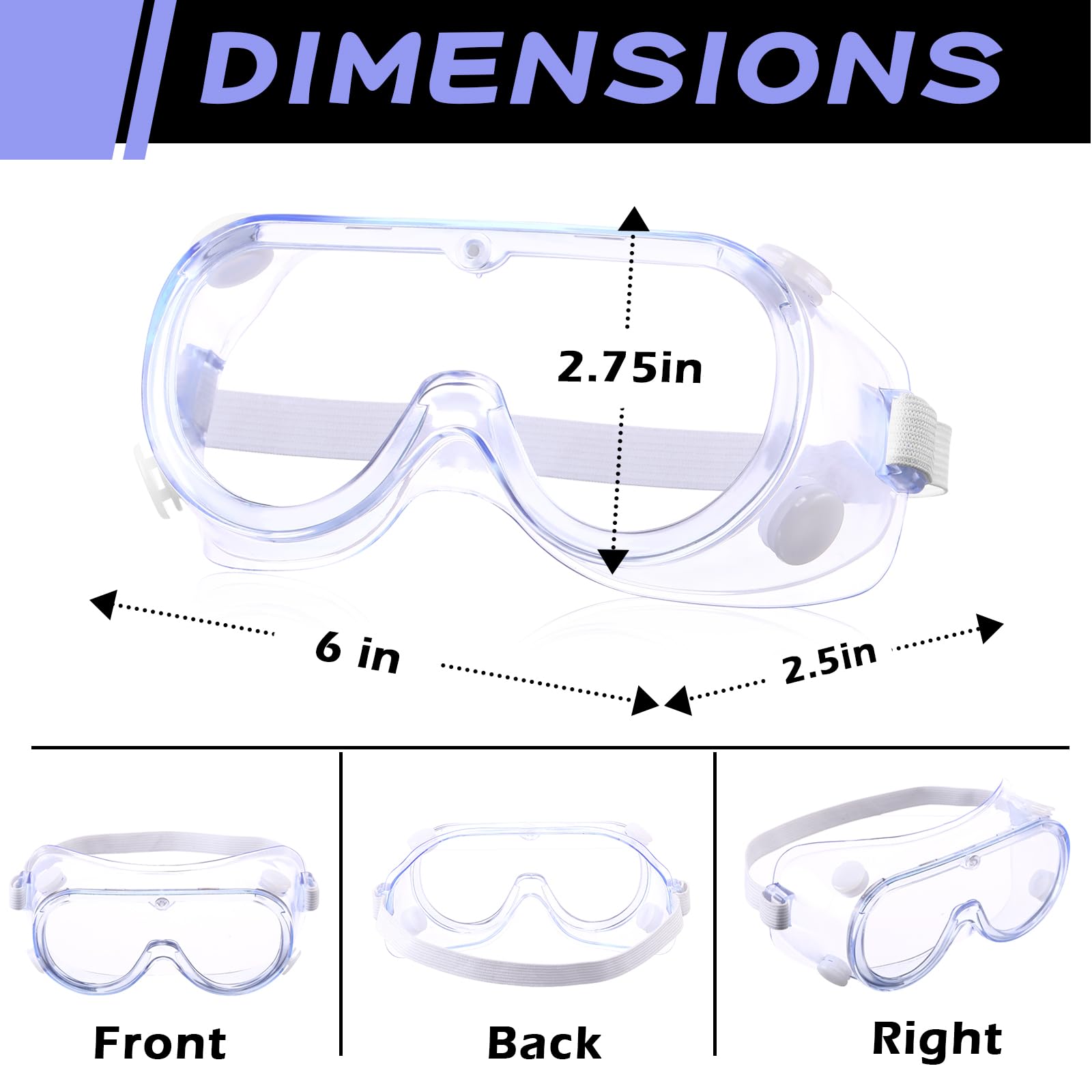 [30 PCS] Protective Safety Goggles