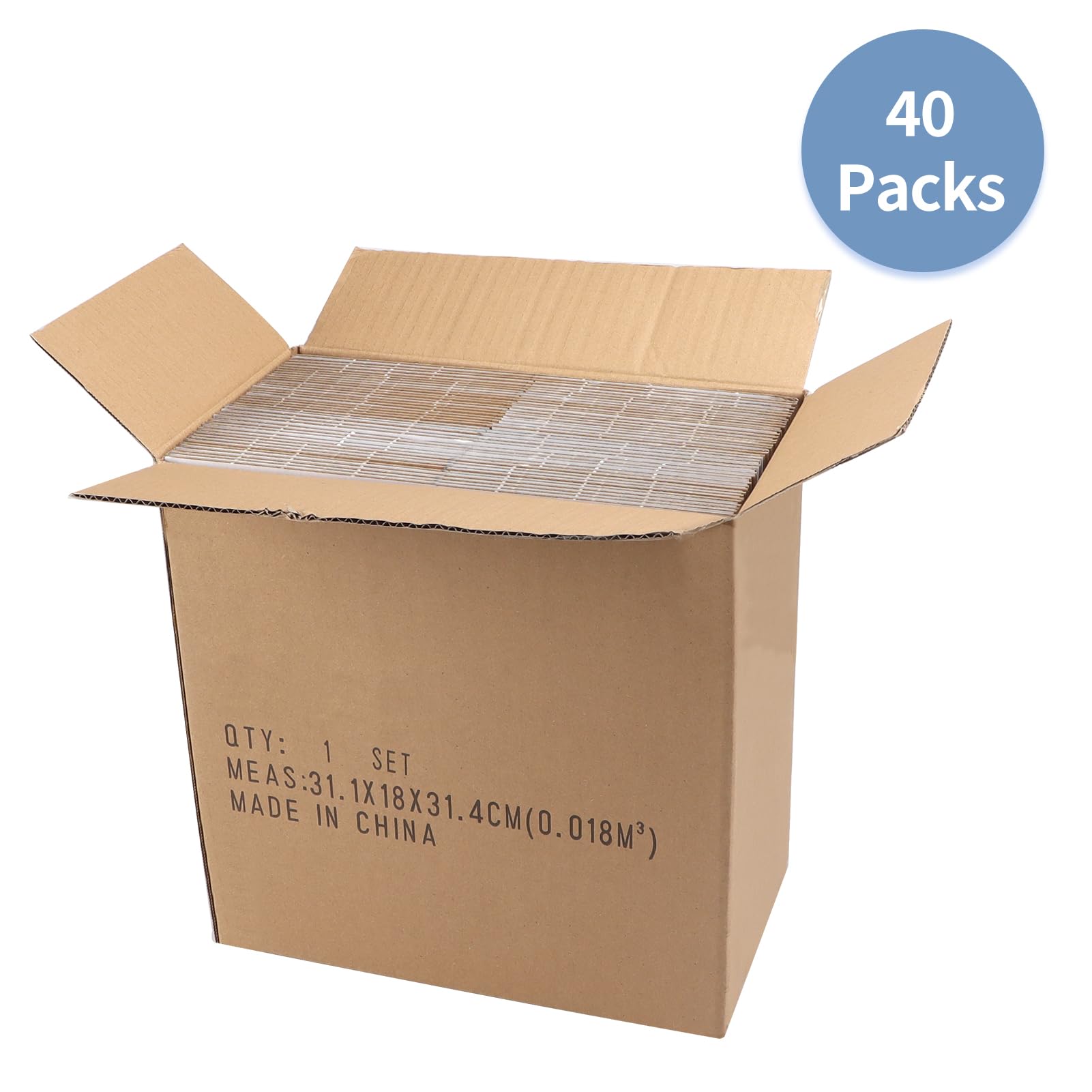 White Corrugated Cardboard Box (Set of 25)