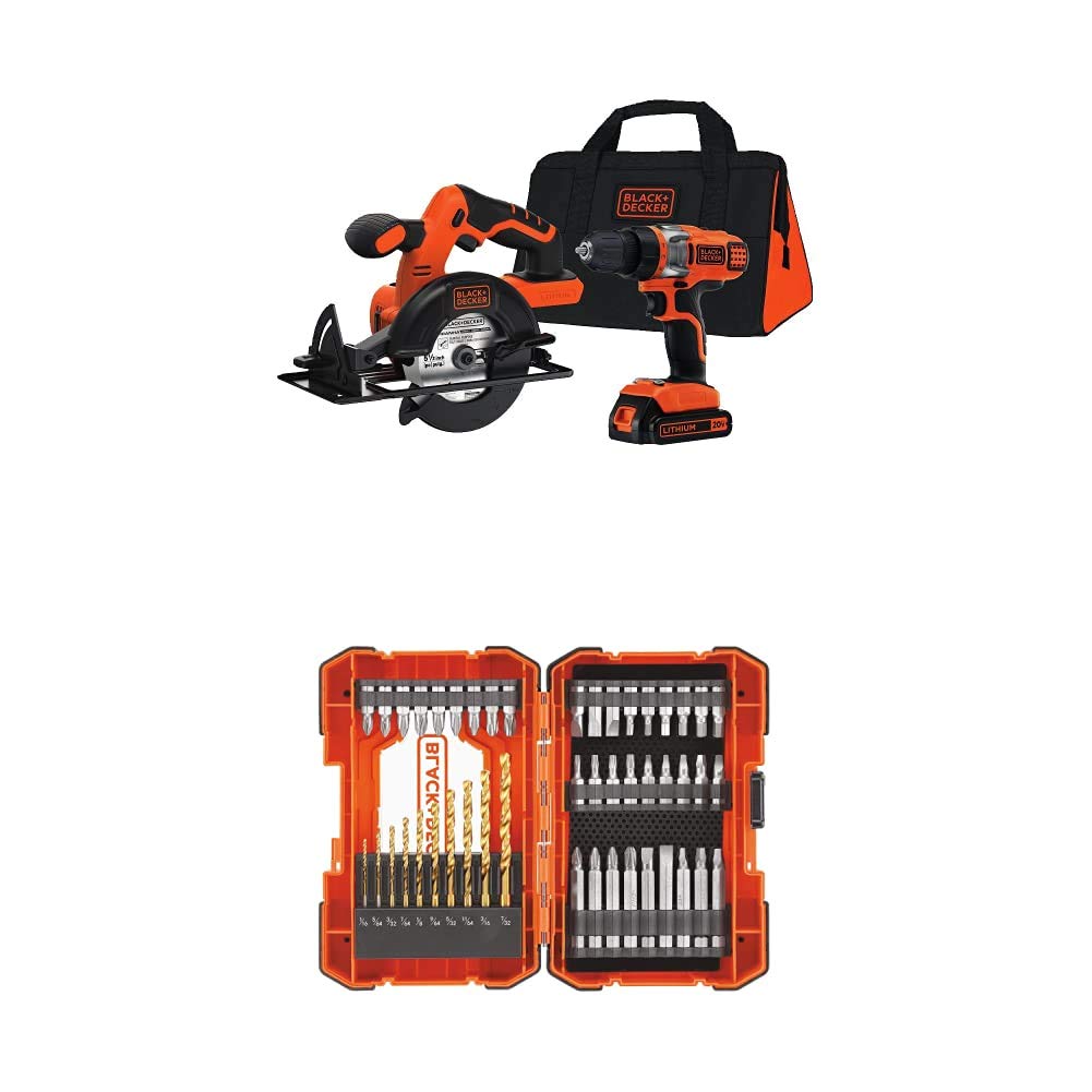 BLACK+DECKER 20V MAX* POWERCONNECT Cordless Drill/Driver + Circular Saw Combo Kit (BDCD220CS)