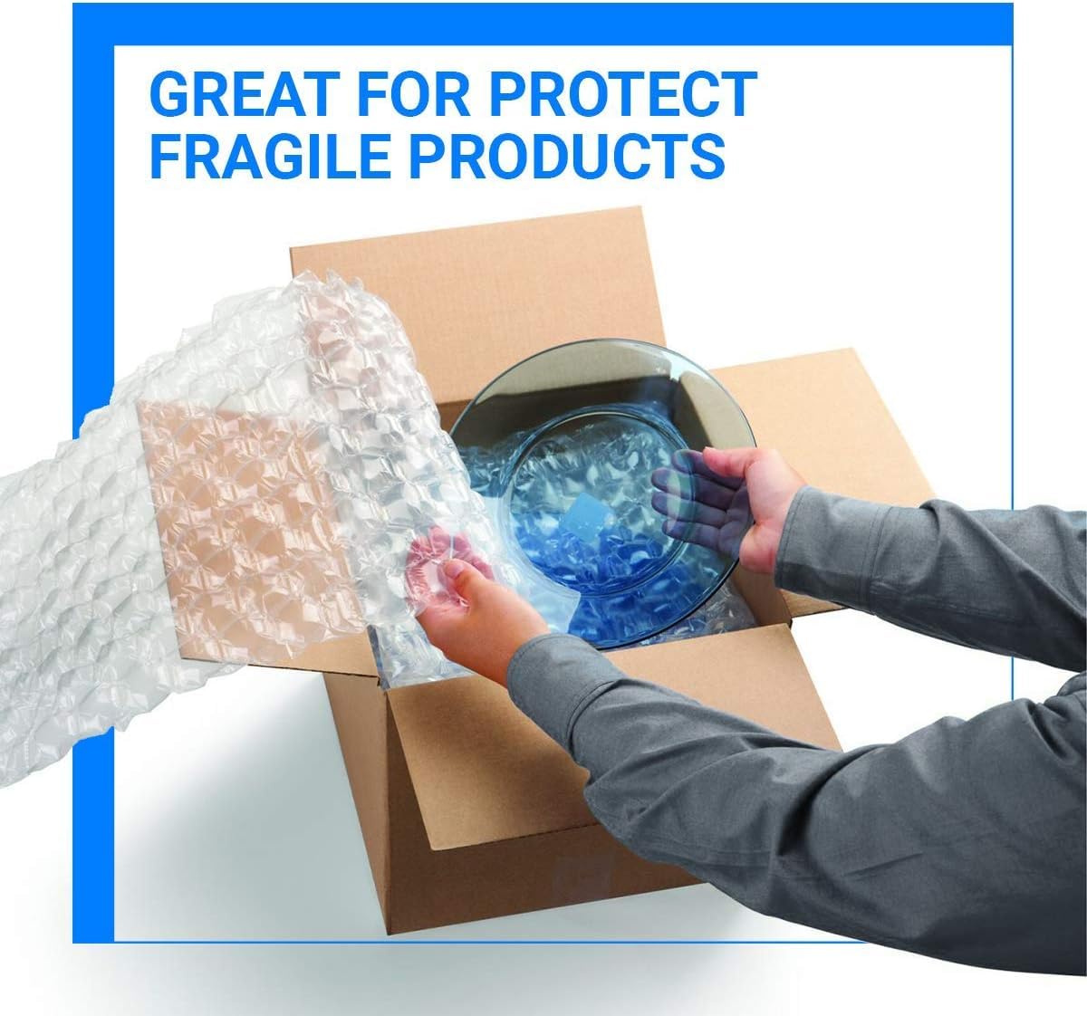 Bubble Cushioning Wrap Pacific Mailer 5/16 Inch x 12 Inch x 72 ft - Total [2 Rolls of 36 Feet]