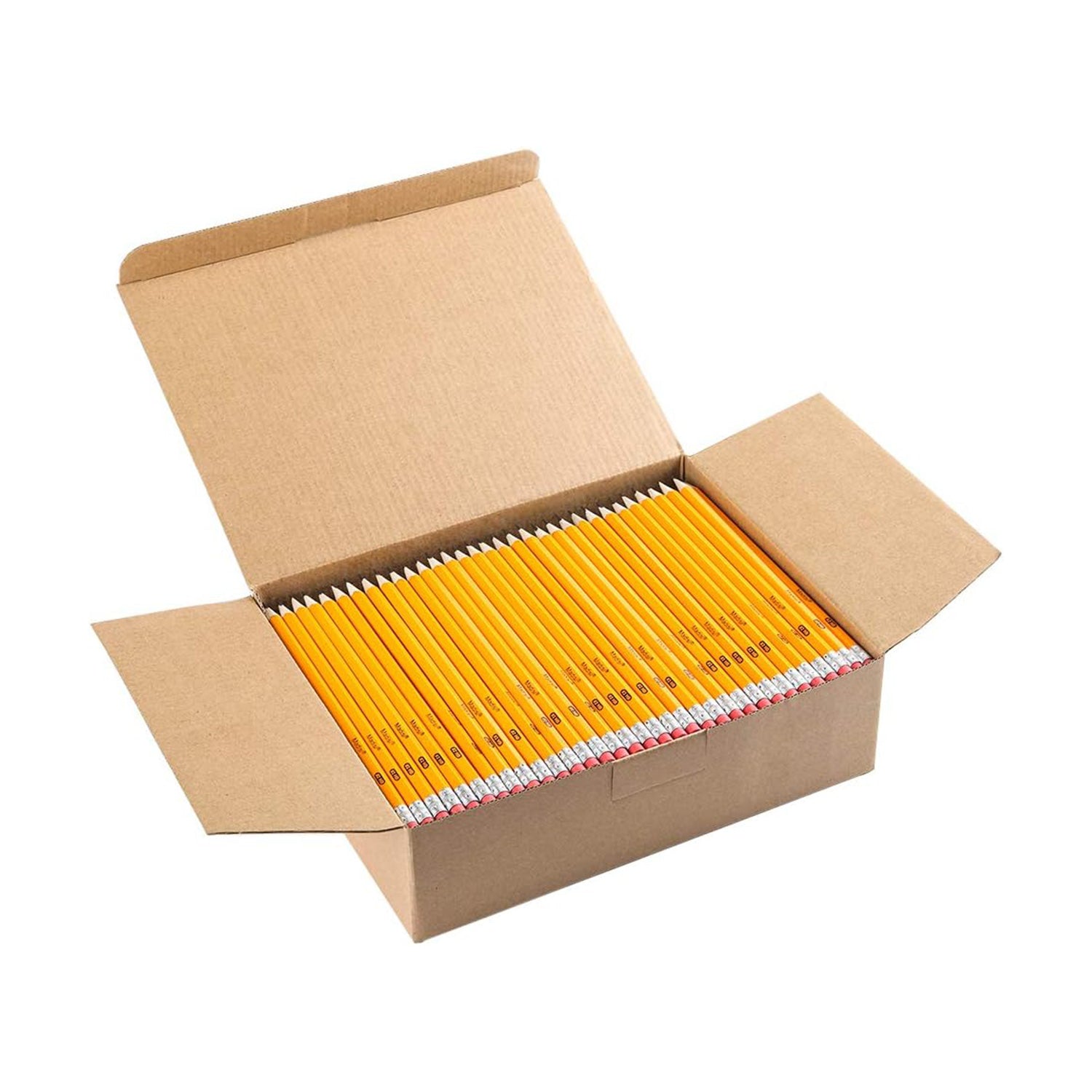 Madisi Wood-Cased #2 HB Pencils, Yellow, Pre-sharpened, Bulk Pack, 320 pencils