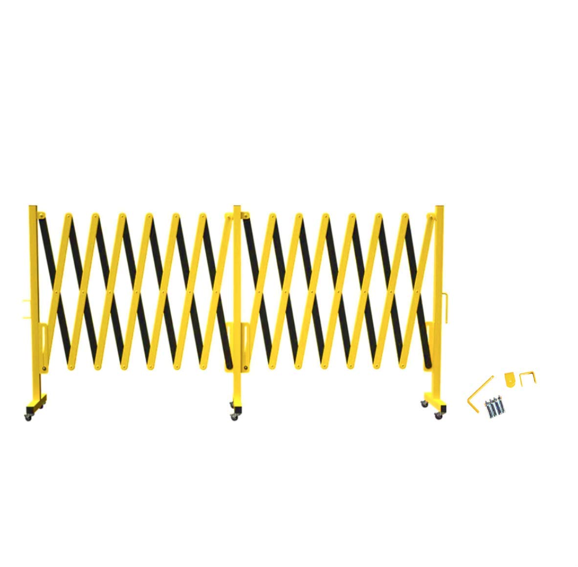 [1 PC] Industrial Expandable Metal Barricade, 11 & 16 Feet