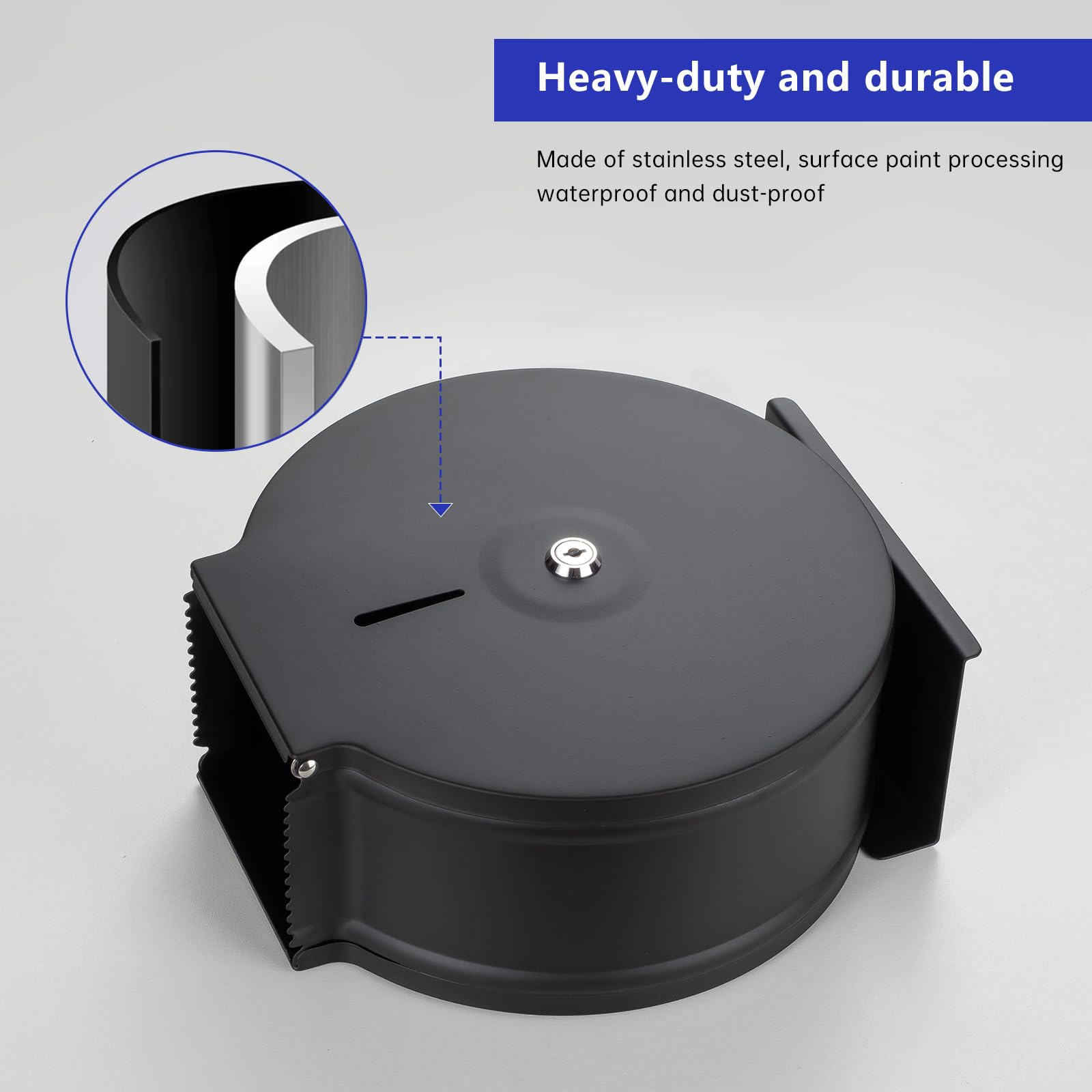 Gorlary Commercial Jumbo Toilet Paper Dispenser with Shelf