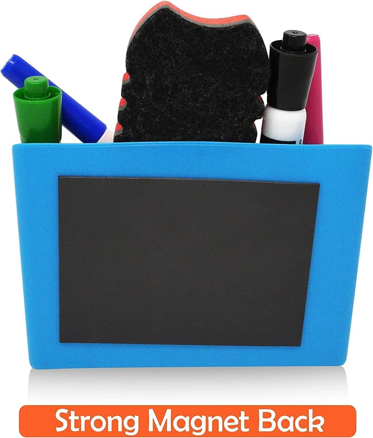 [10 PCS] 8 Chisel Tip Dry-Erase Markers, 1 Magnetic Marker Holder, 1 Eraser