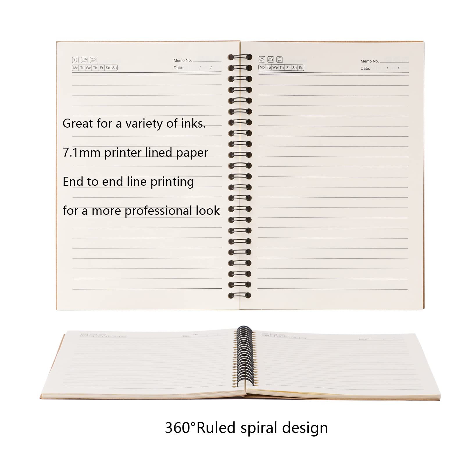 48 Pack A5 Spiral Notebook College Ruled Spiral Bulk, 100 Pages, 8.3 x 5.5 Inches