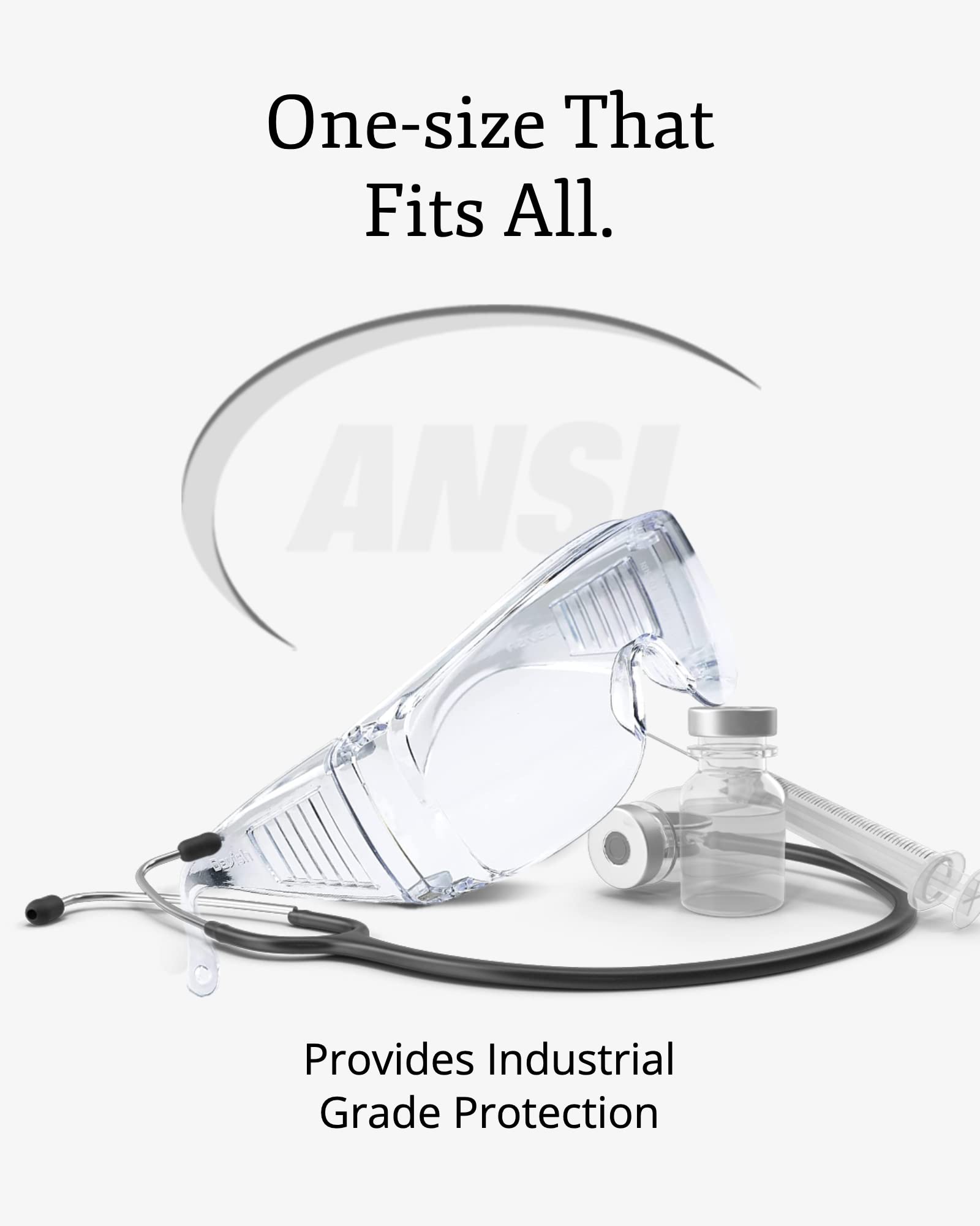 [3 / 12 / 24 PCS] Safety Glasses w/ Anti-Fog & Scratch Resistant, Crystal Clear Eye Protection